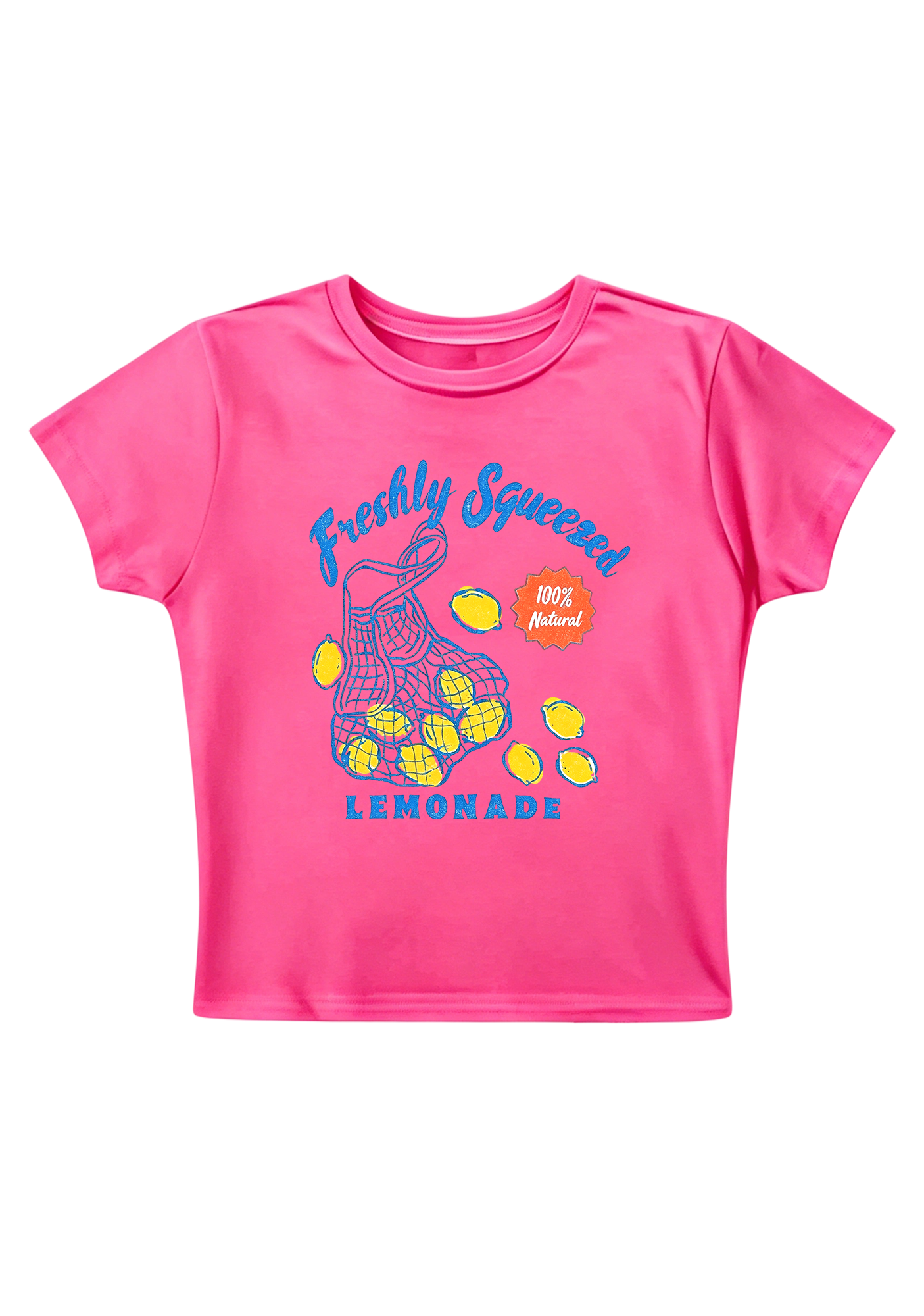 Freshly Squeezed 100% Natural Lemonade Y2K Baby Tee