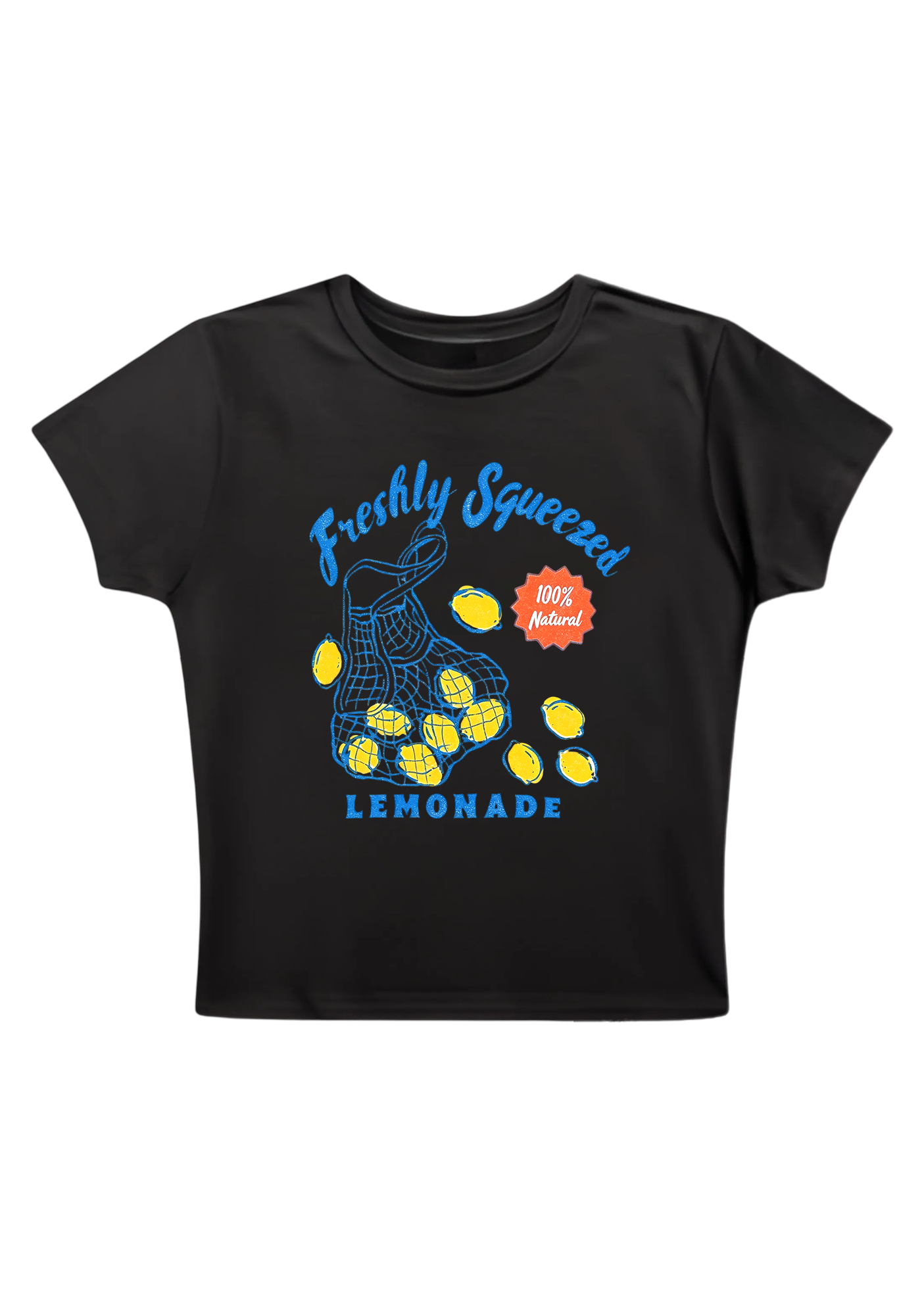 Freshly Squeezed 100% Natural Lemonade Y2K Baby Tee