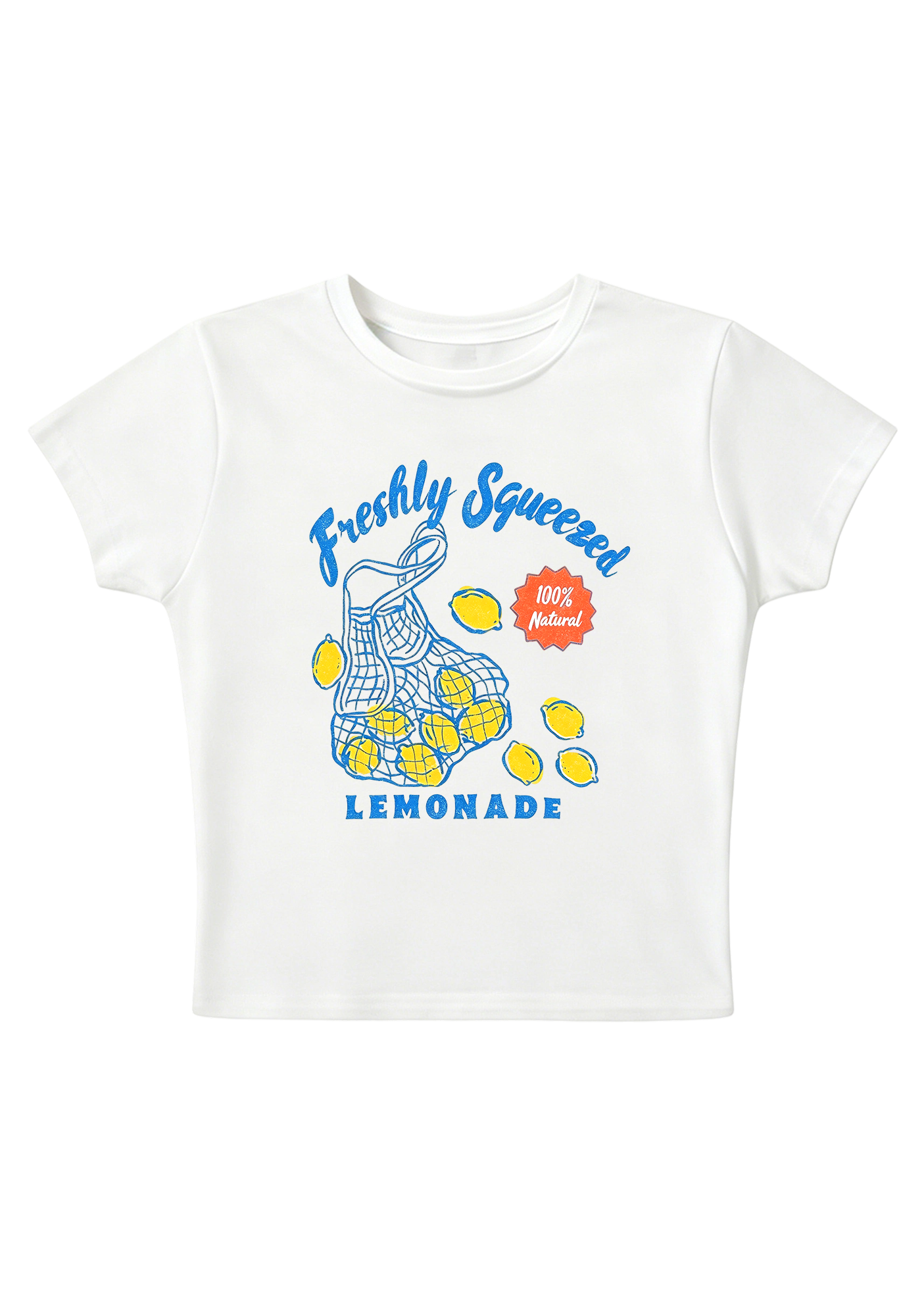 Freshly Squeezed 100% Natural Lemonade Y2K Baby Tee