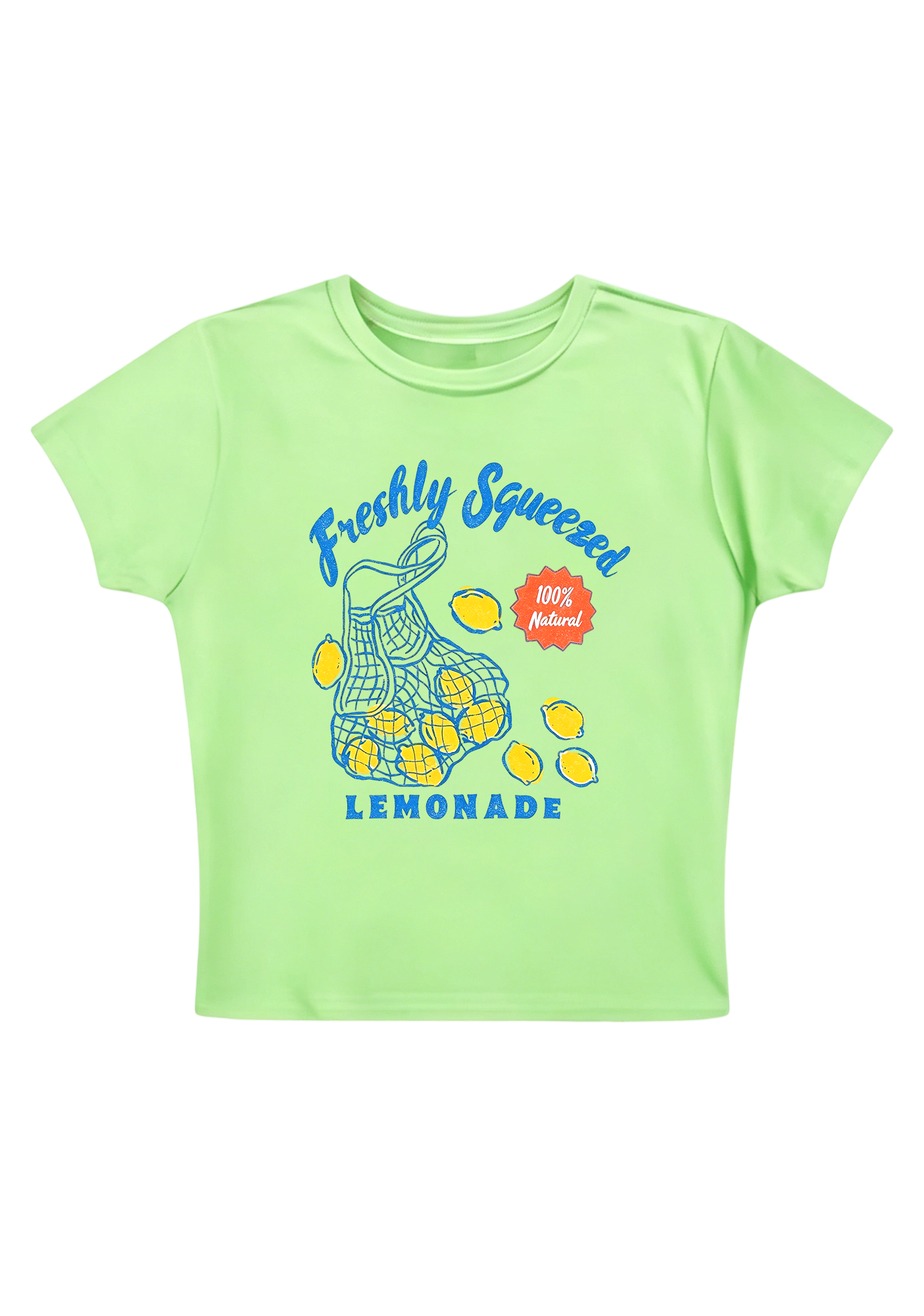 Freshly Squeezed 100% Natural Lemonade Y2K Baby Tee