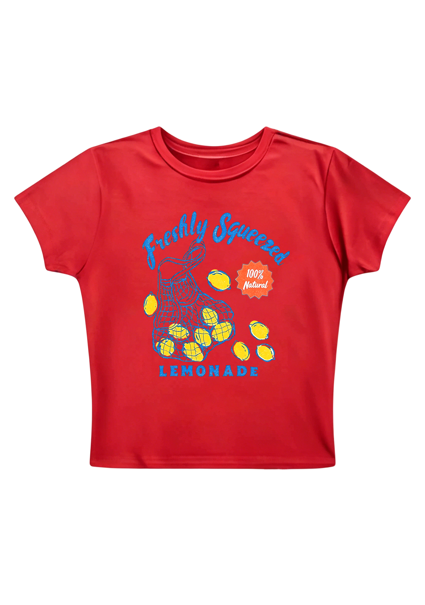 Freshly Squeezed 100% Natural Lemonade Y2K Baby Tee