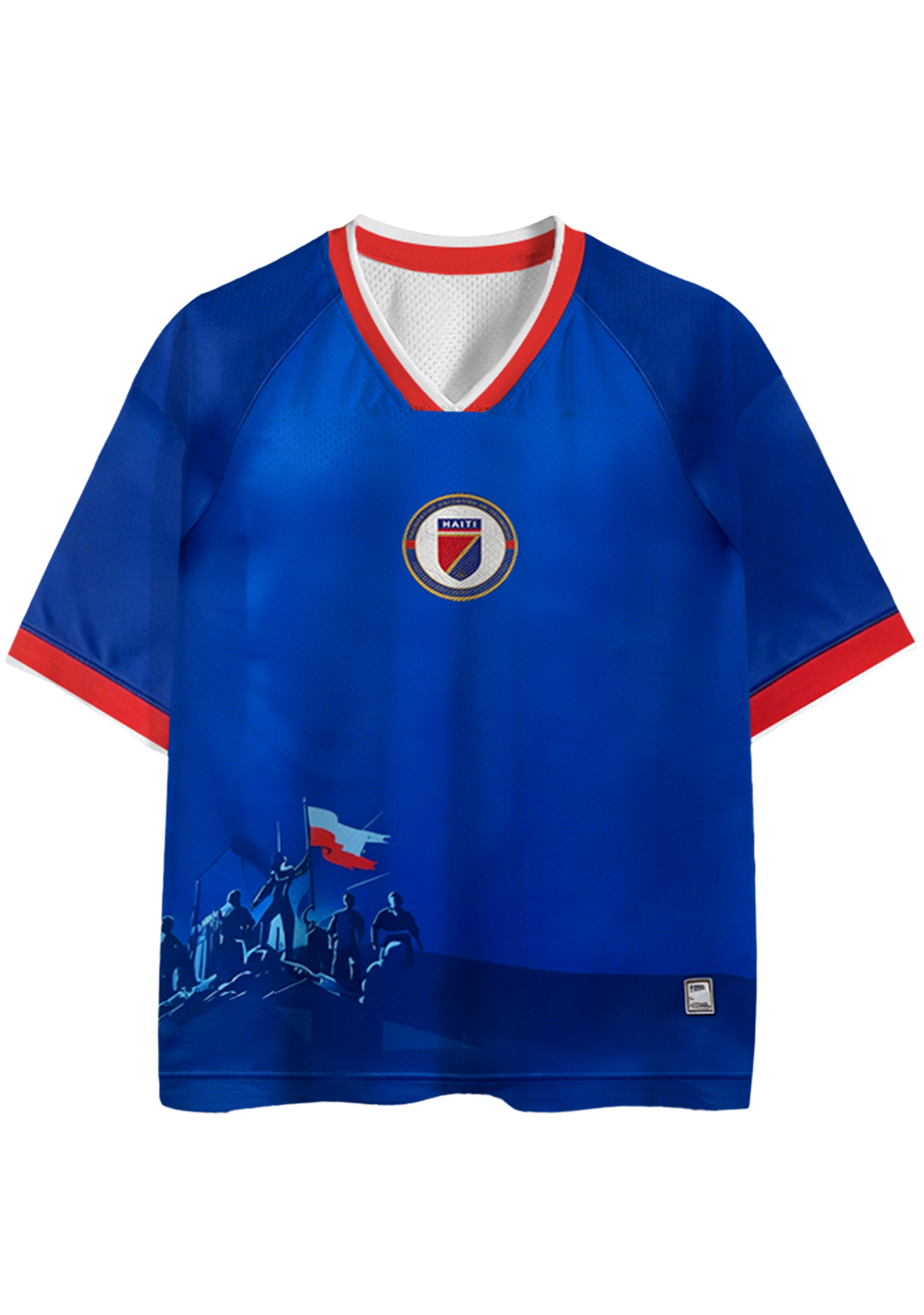 Haiti Historical Flag Graphic Mesh Jersey Shirts
