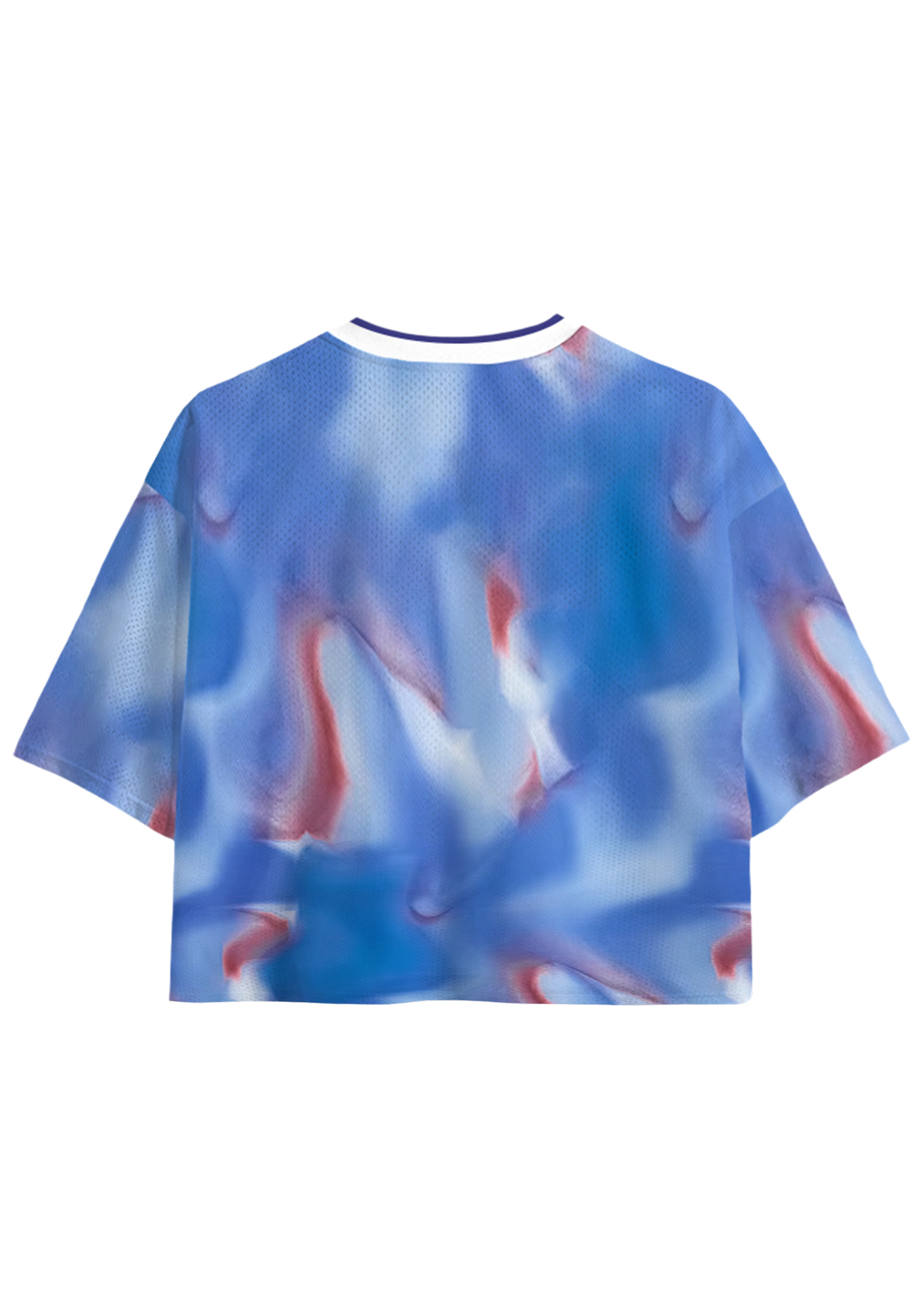France Tie-Dye Soccer Cropped Mesh Jersey Shirt