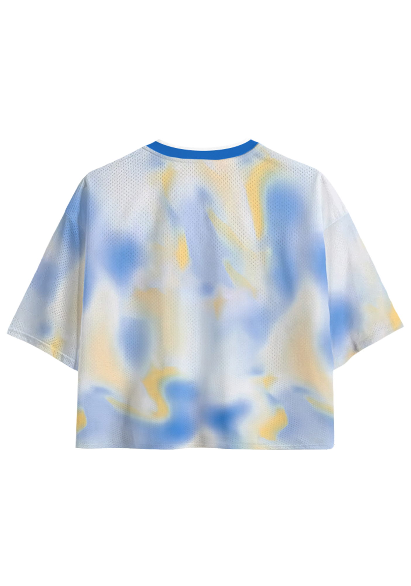Vintage Tie-Dye Argentina Football Cropped Mesh Jersey Shirt