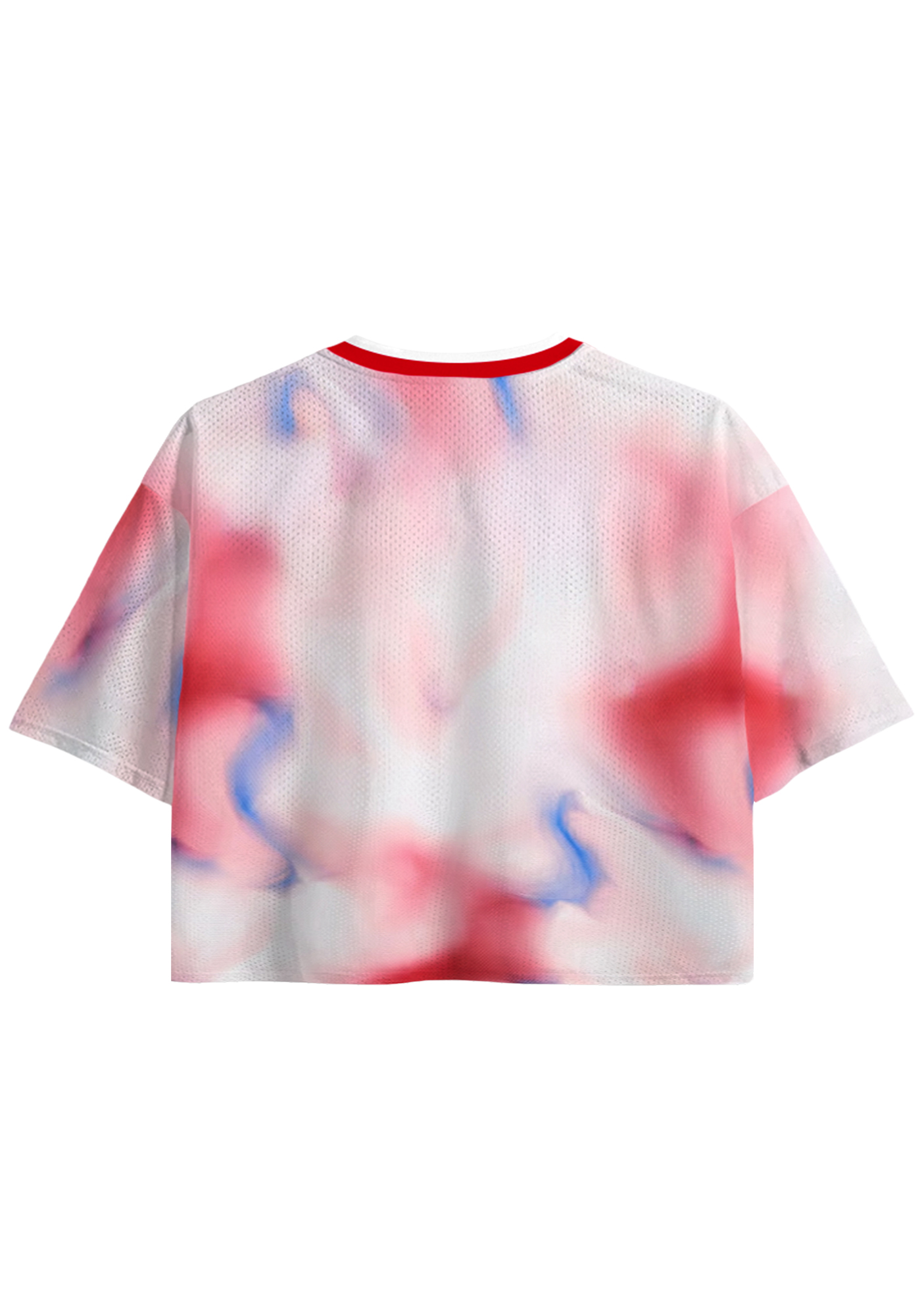 Red & Pink Tie-Dye England 2026 World Cup Cropped Mesh Jersey Shirt