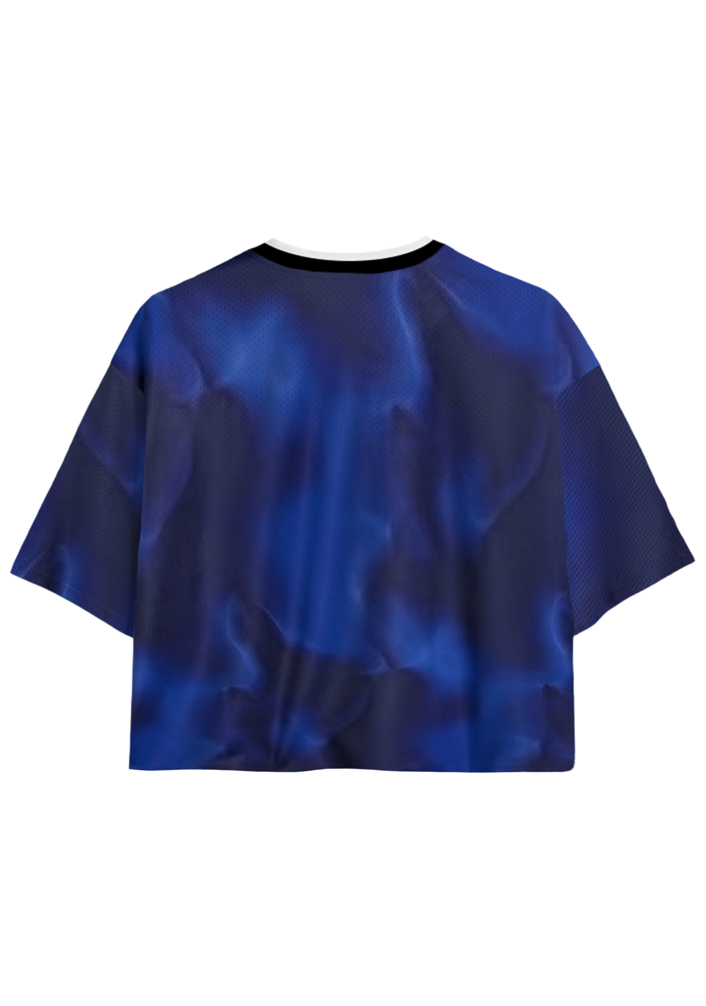 Vintage Tie-Dye Japan Football Cropped Mesh Jersey Shirt