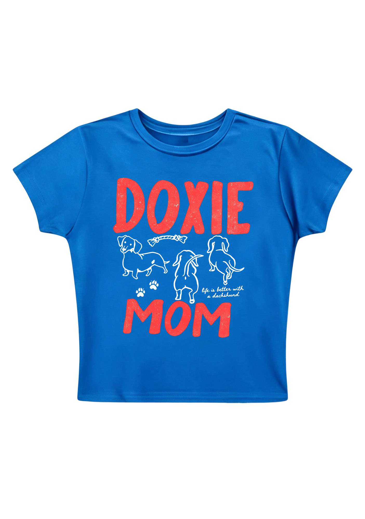 Doxie Mom Y2K Baby Tee