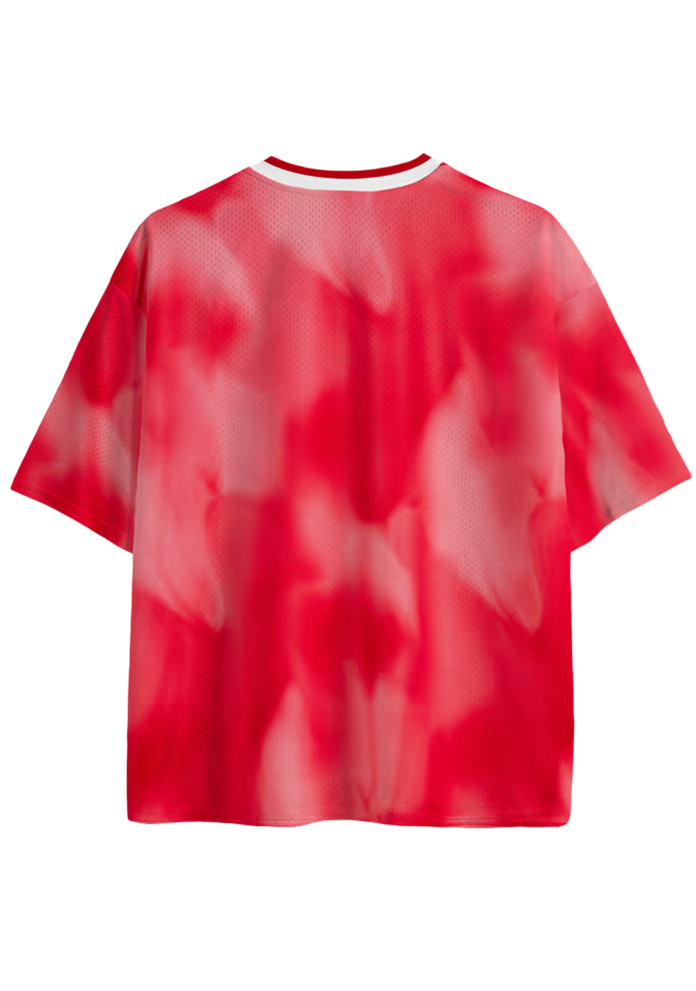 Red Tie-Dye Korea Republic Mesh Jersey Shirts