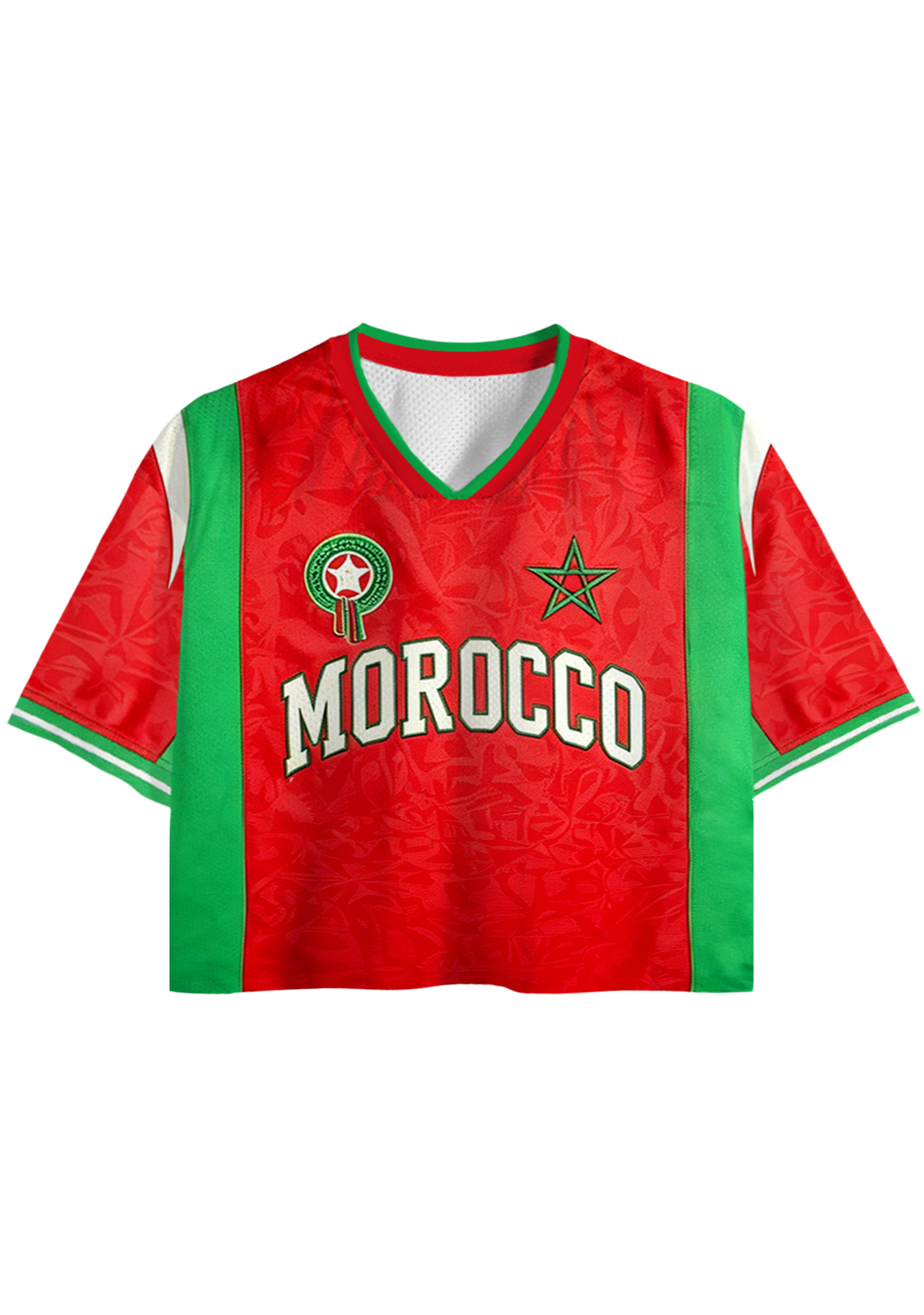Morocco National Team Cropped Mesh Jersey Shirt