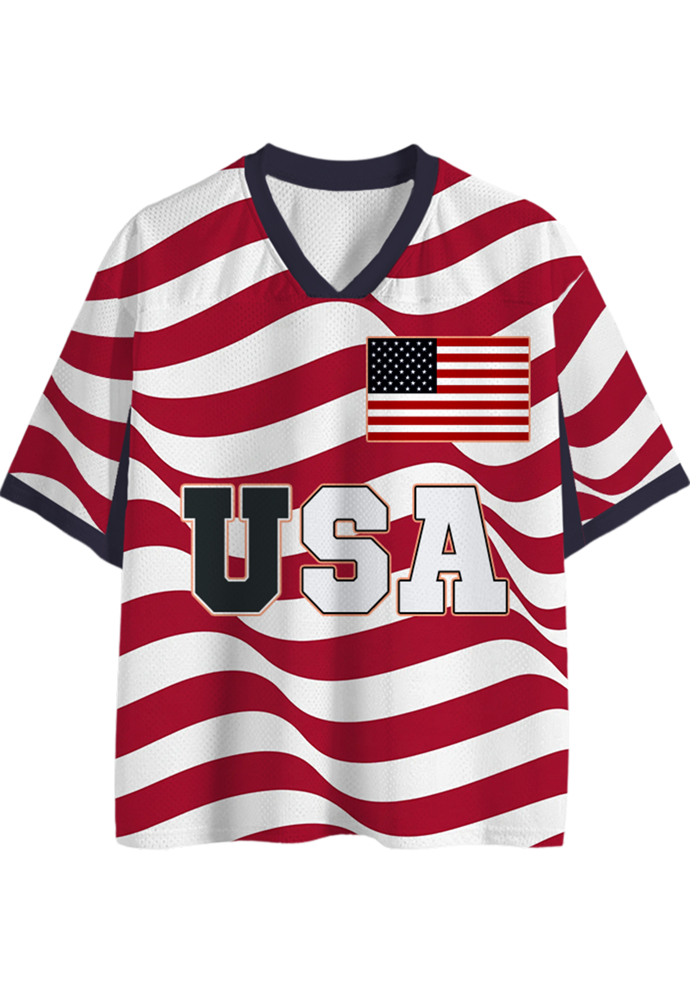 USA Game Day Patriotic Mesh Jersey Shirts