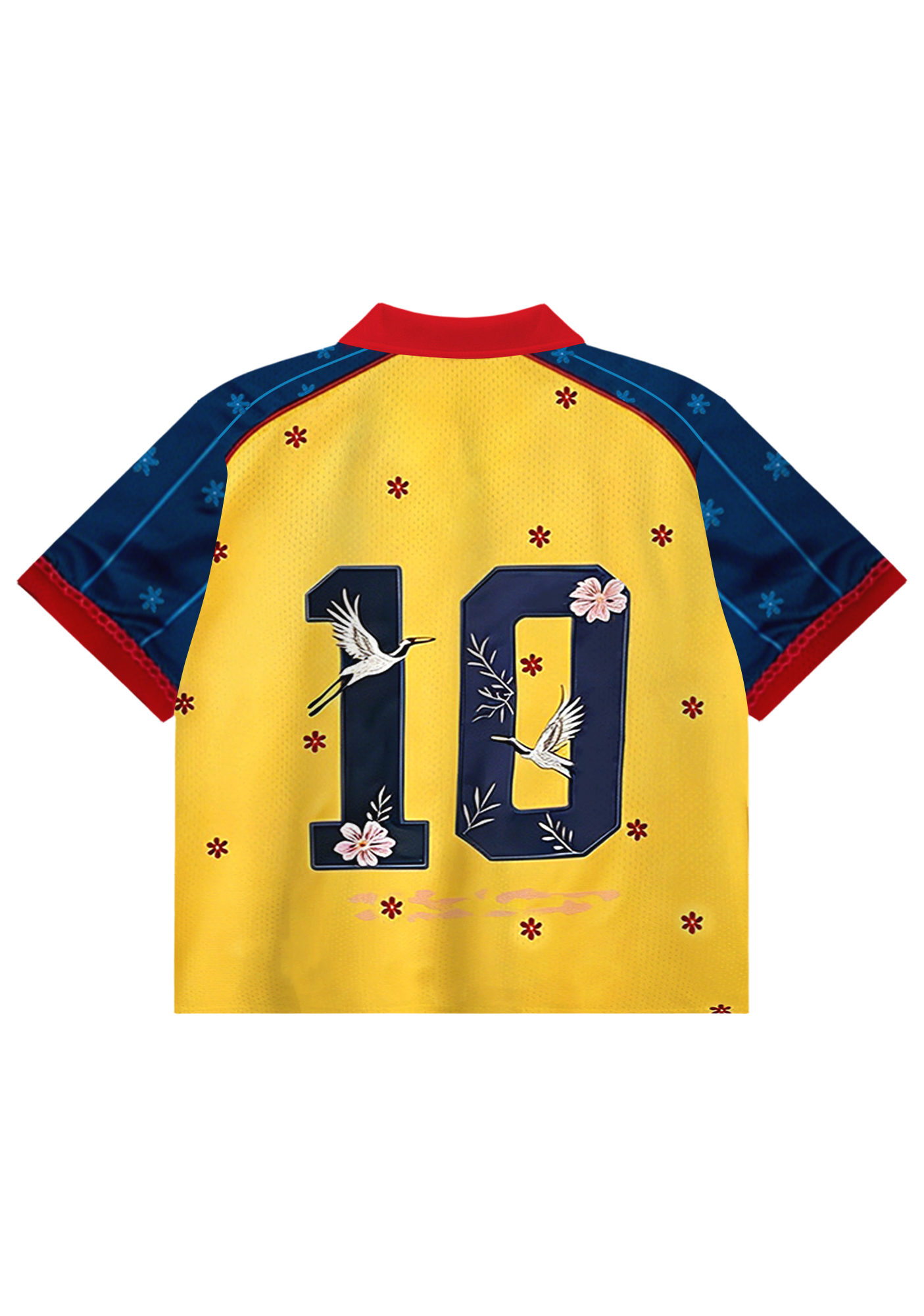 My Colombia #10 Floral Cropped Collared Soccer Jersey