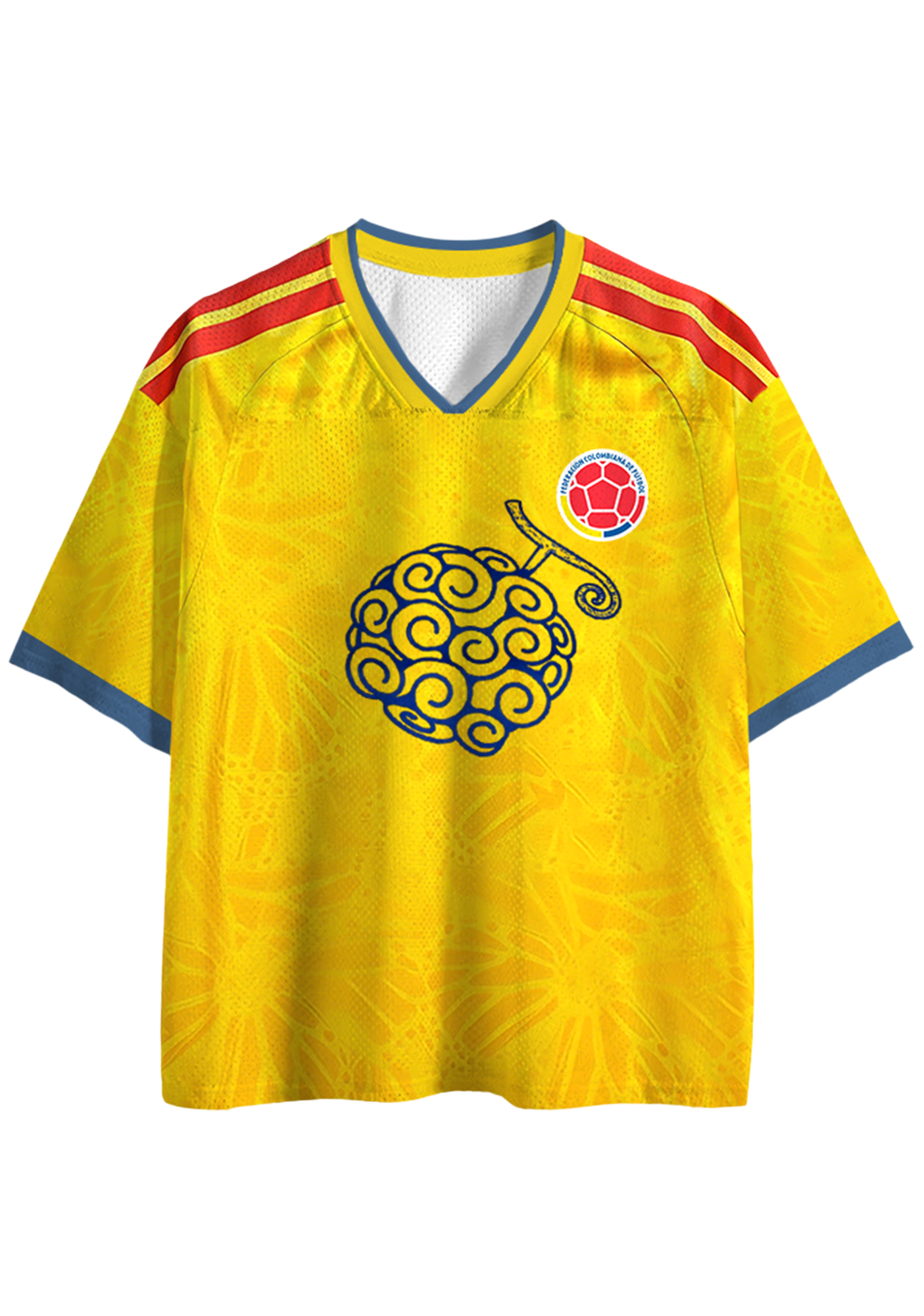 Sun God Luffy Print Colombia Mesh Jersey Shirts