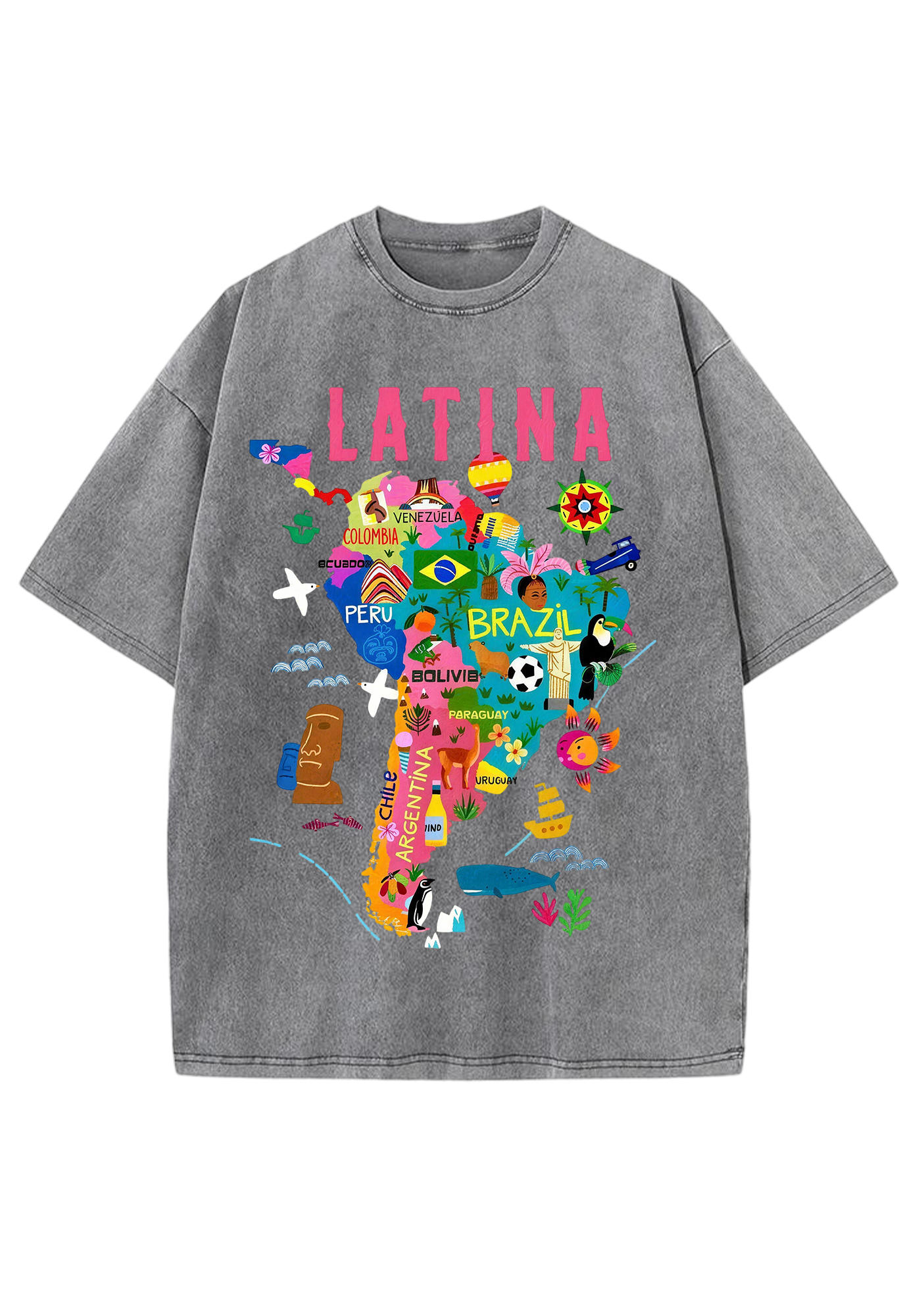 Latina Colombia Venezuela Washed Tee
