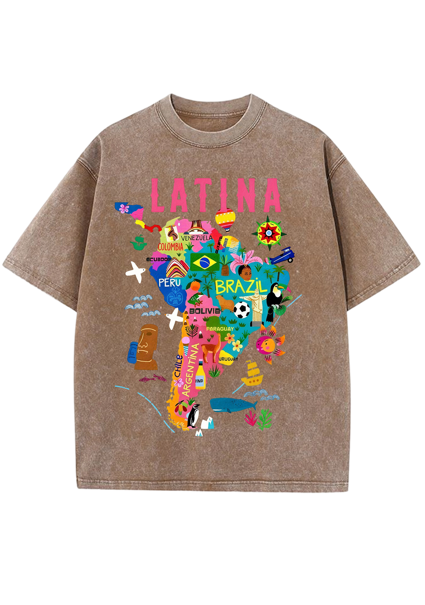 Latina Colombia Venezuela Washed Tee