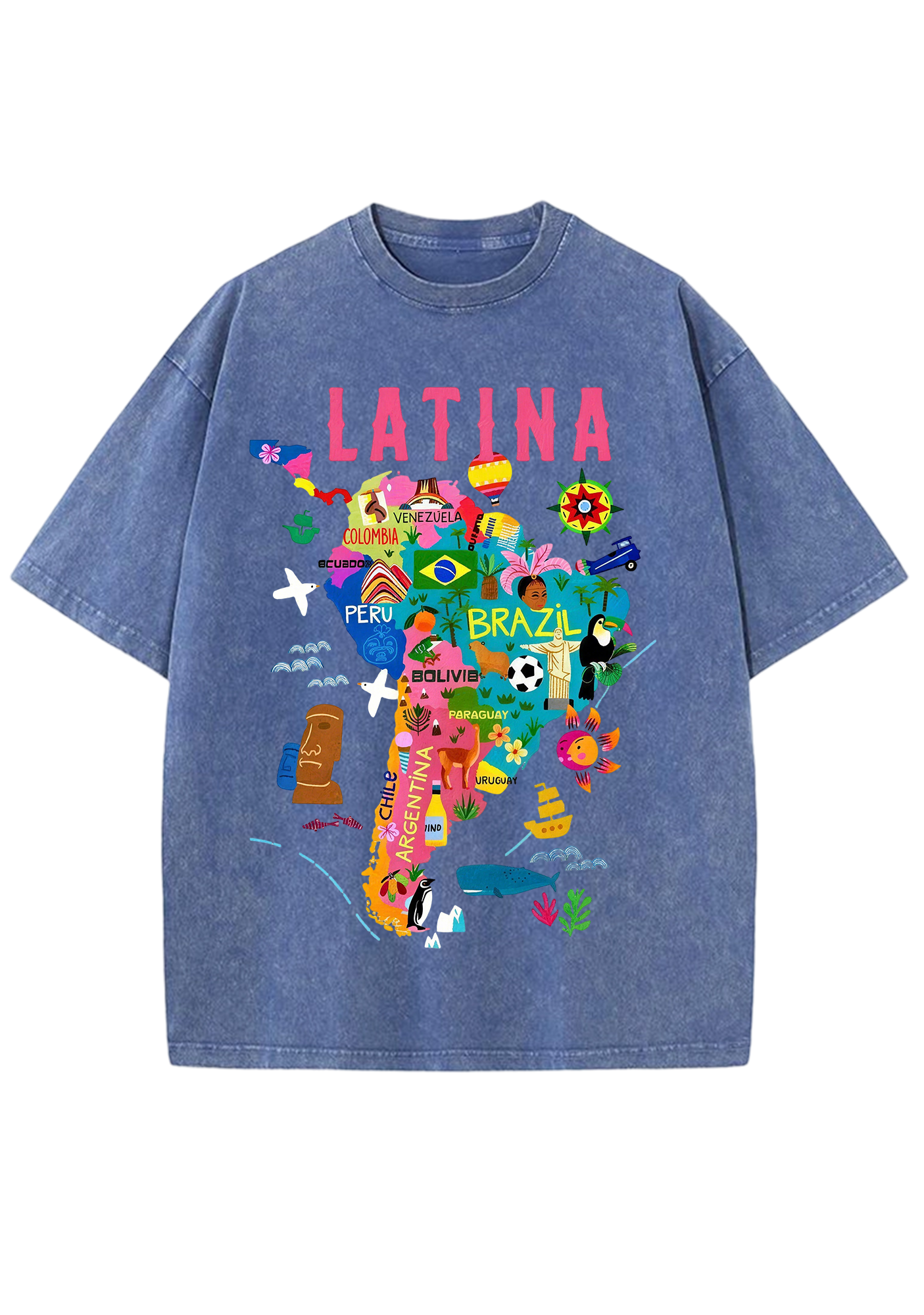Latina Colombia Venezuela Washed Tee