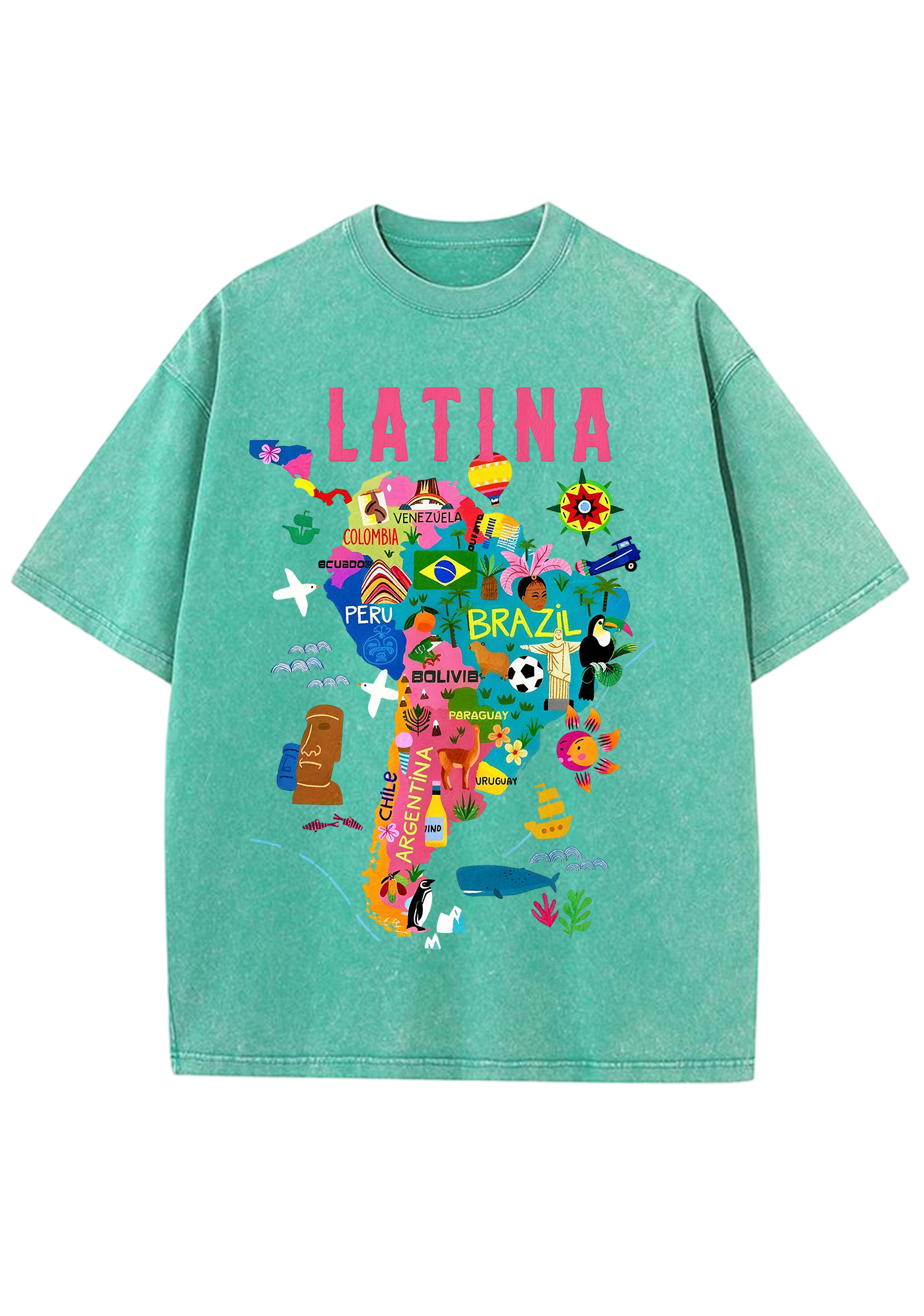 Latina Colombia Venezuela Washed Tee