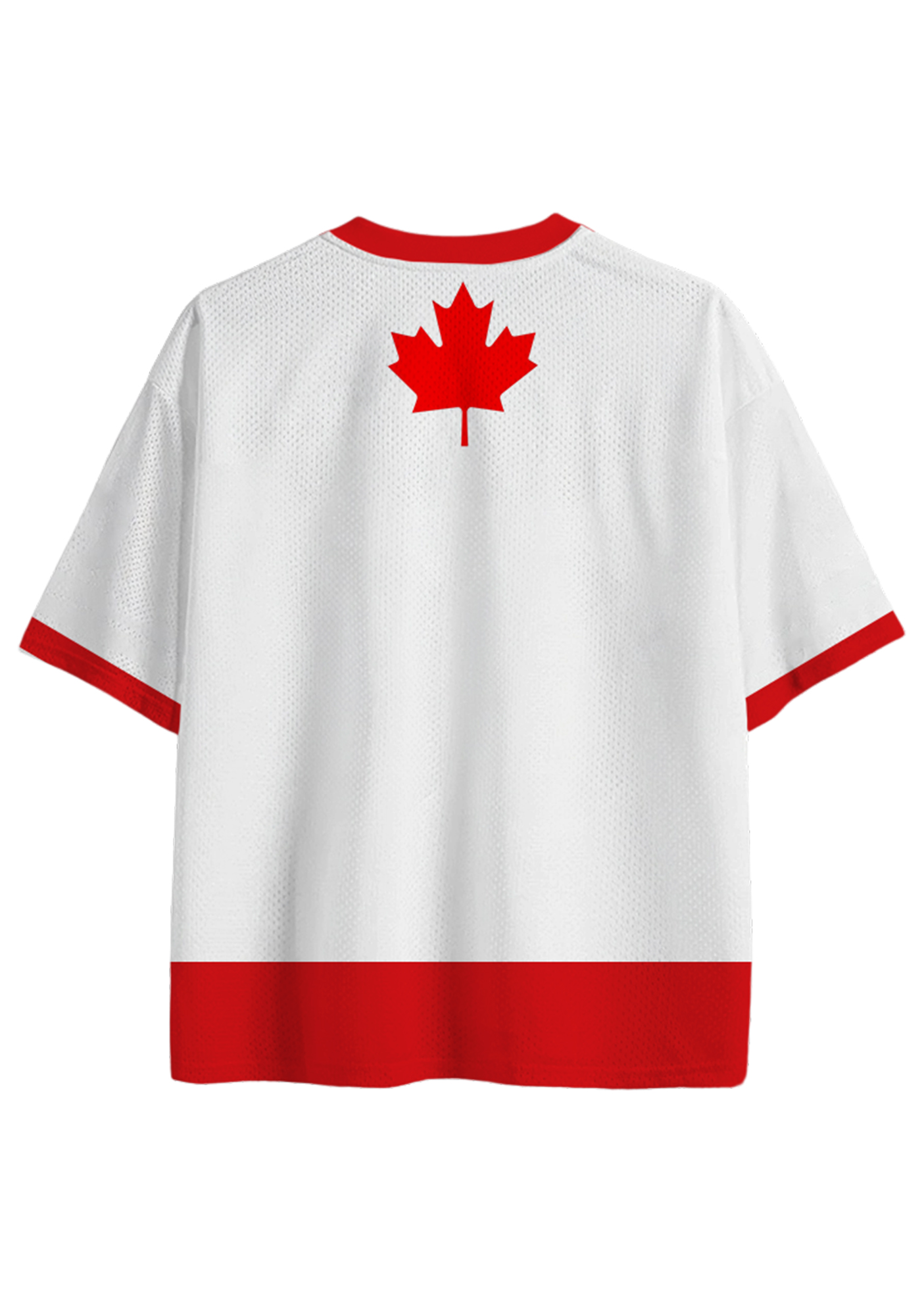 Distressed Canada Flag Colors Mesh Jersey Shirts