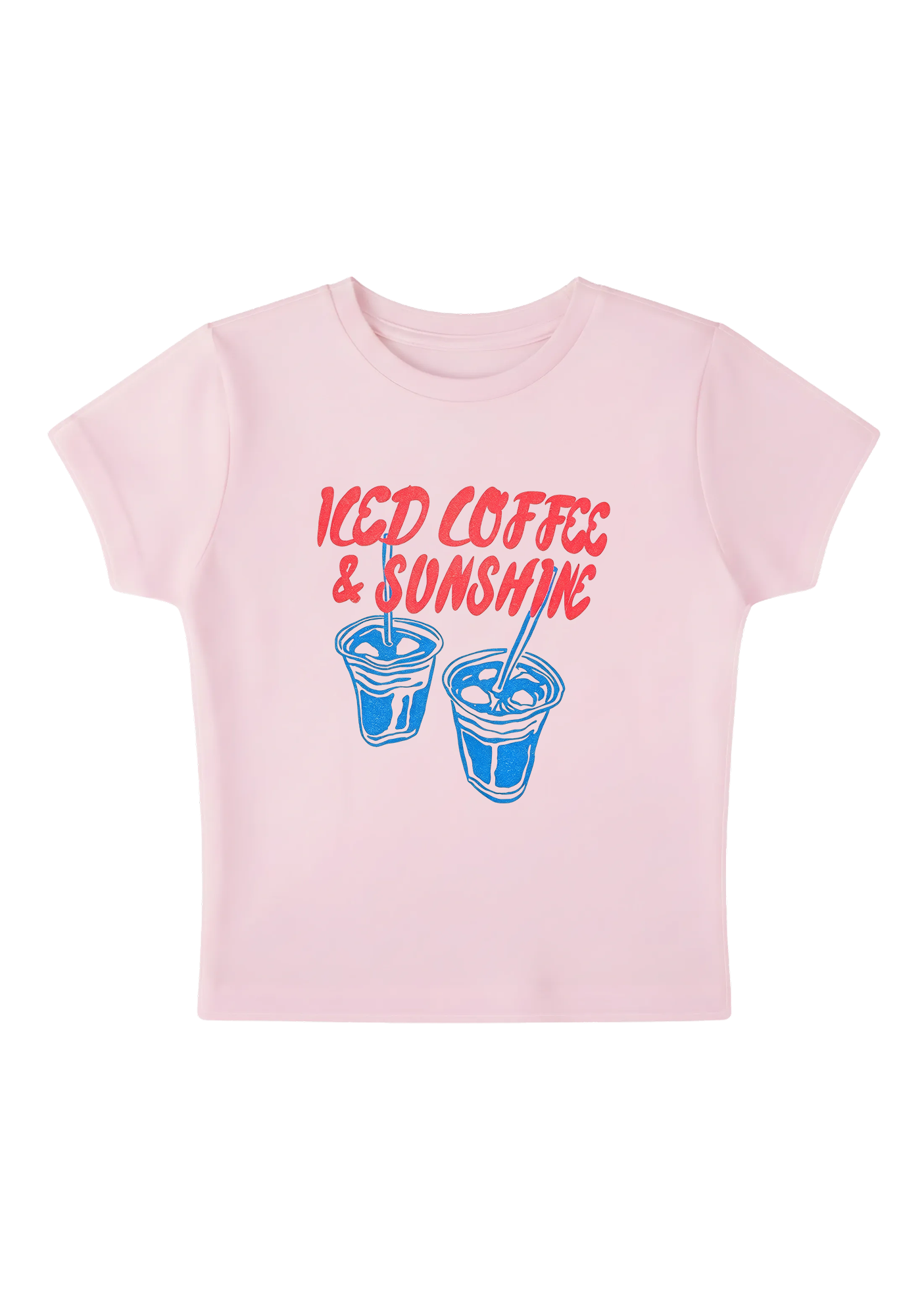Iced Coffee & Sunshine Y2K Baby Tee
