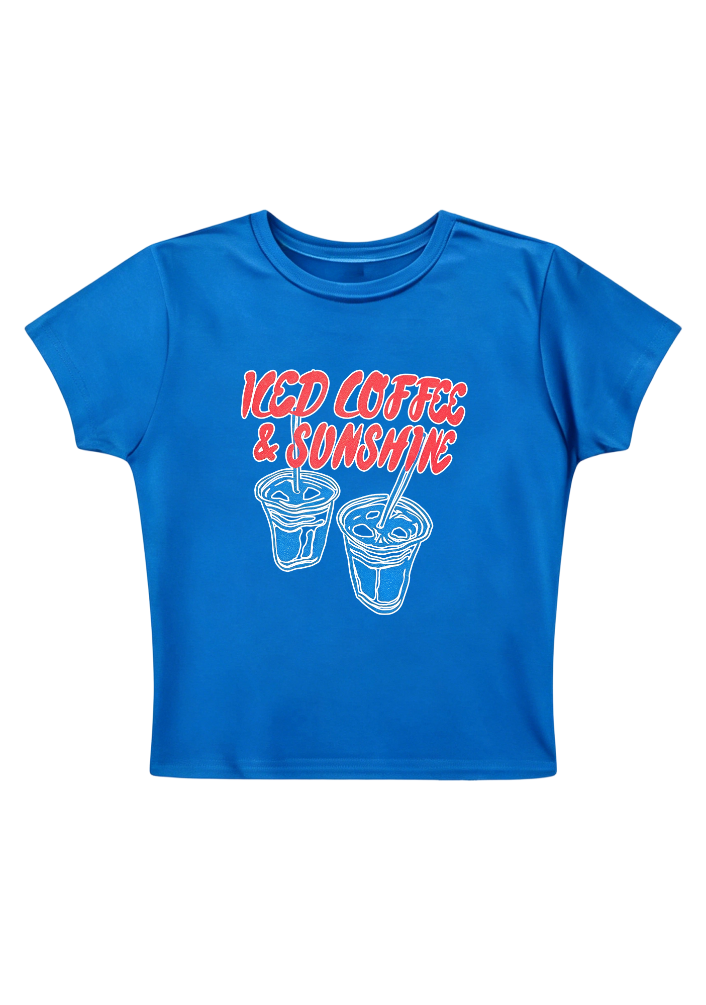 Iced Coffee & Sunshine Y2K Baby Tee