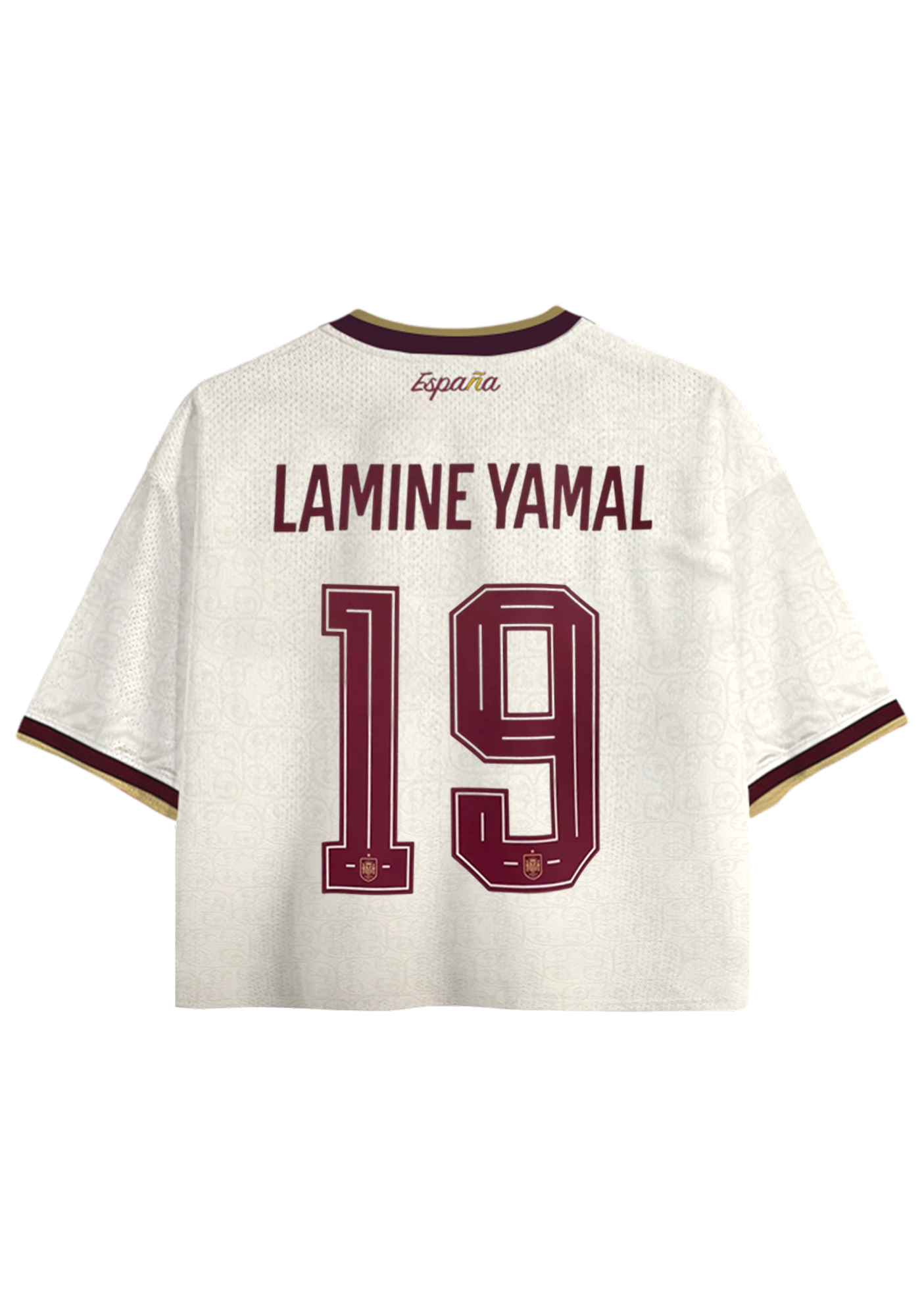 Spain #19 Monogram Cropped Mesh Jersey Shirt