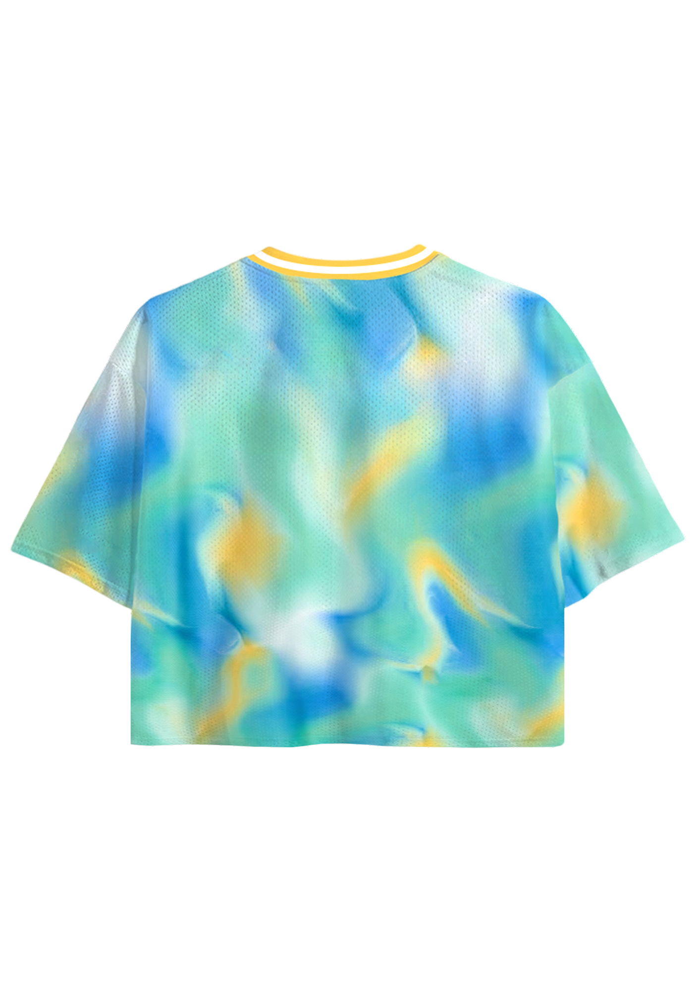 Brazil National Team Tie Dye Cropped Mesh Jersey Shirt