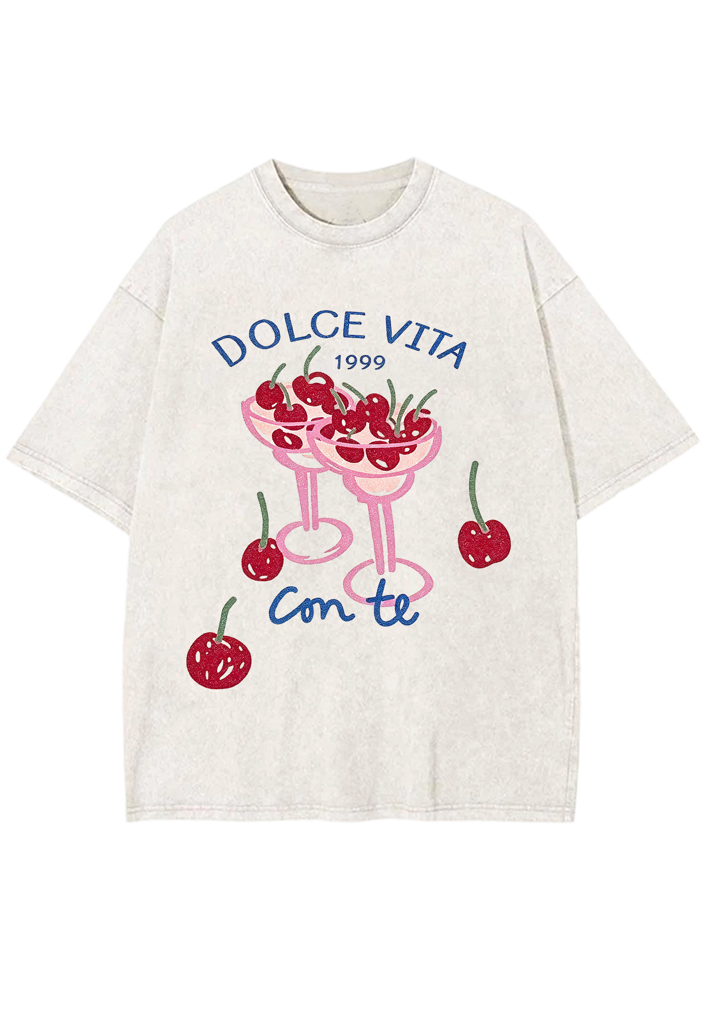 Dolce Vita 1999 Cherry Cocktail Glass Washed Tee