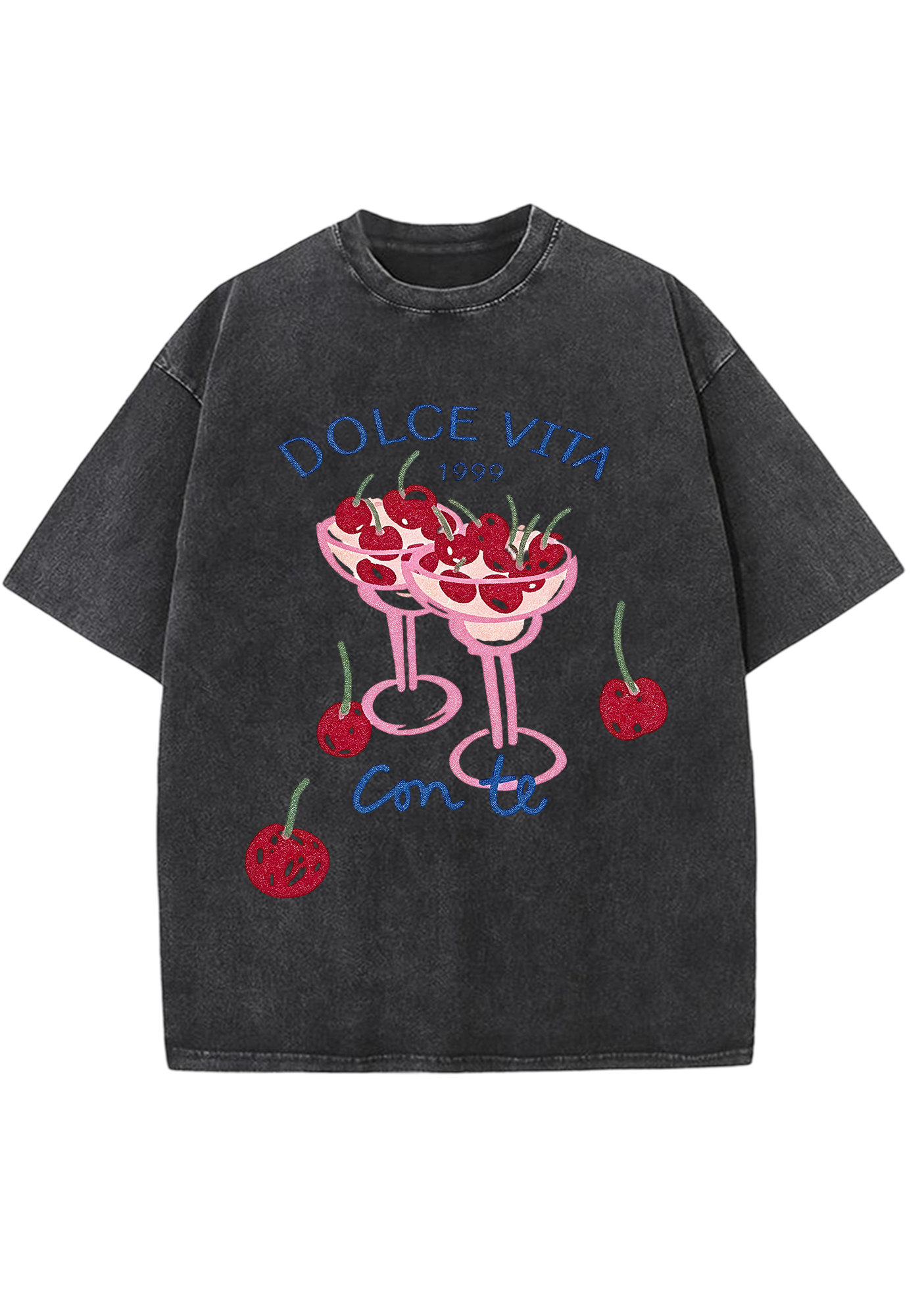 Dolce Vita 1999 Cherry Cocktail Glass Washed Tee