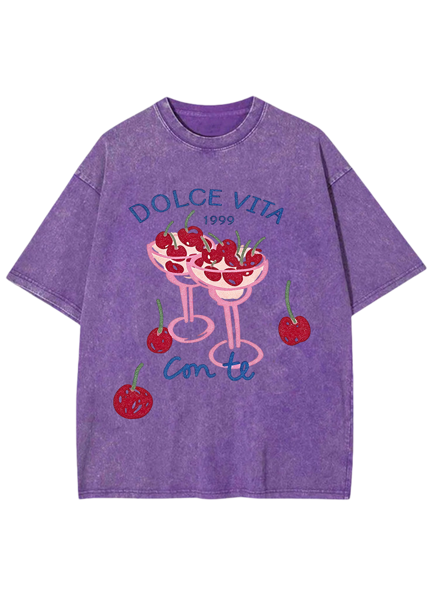 Dolce Vita 1999 Cherry Cocktail Glass Washed Tee