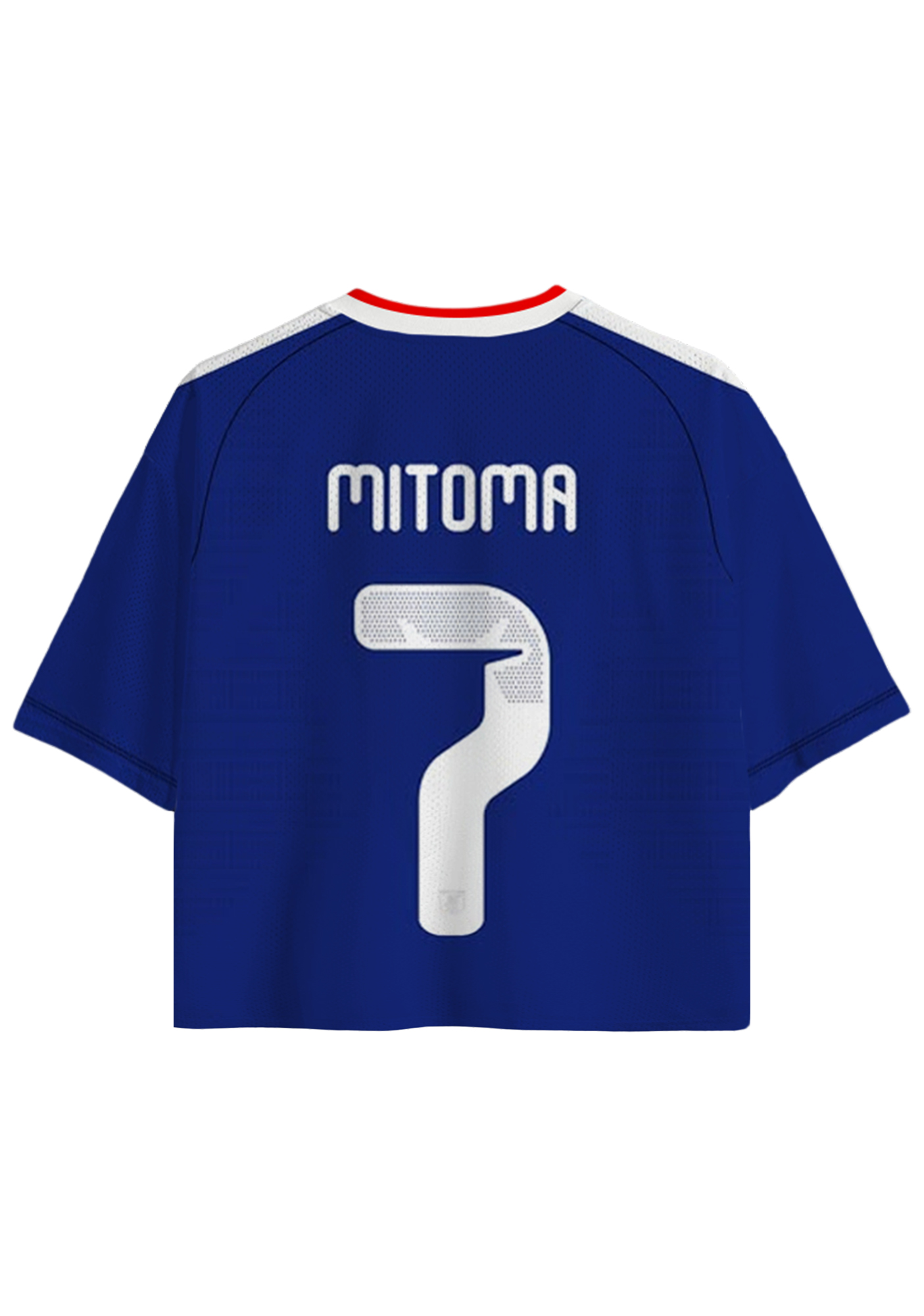 Blue Radiant Stripe Japan National Team Cropped Mesh Jersey Shirt