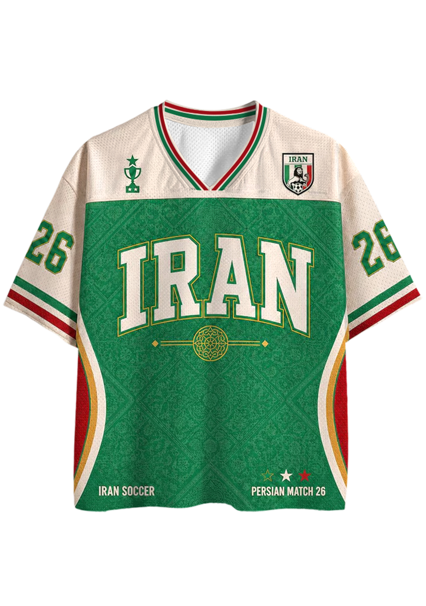  2026 Persian Iran Retro Mesh Jersey Shirts