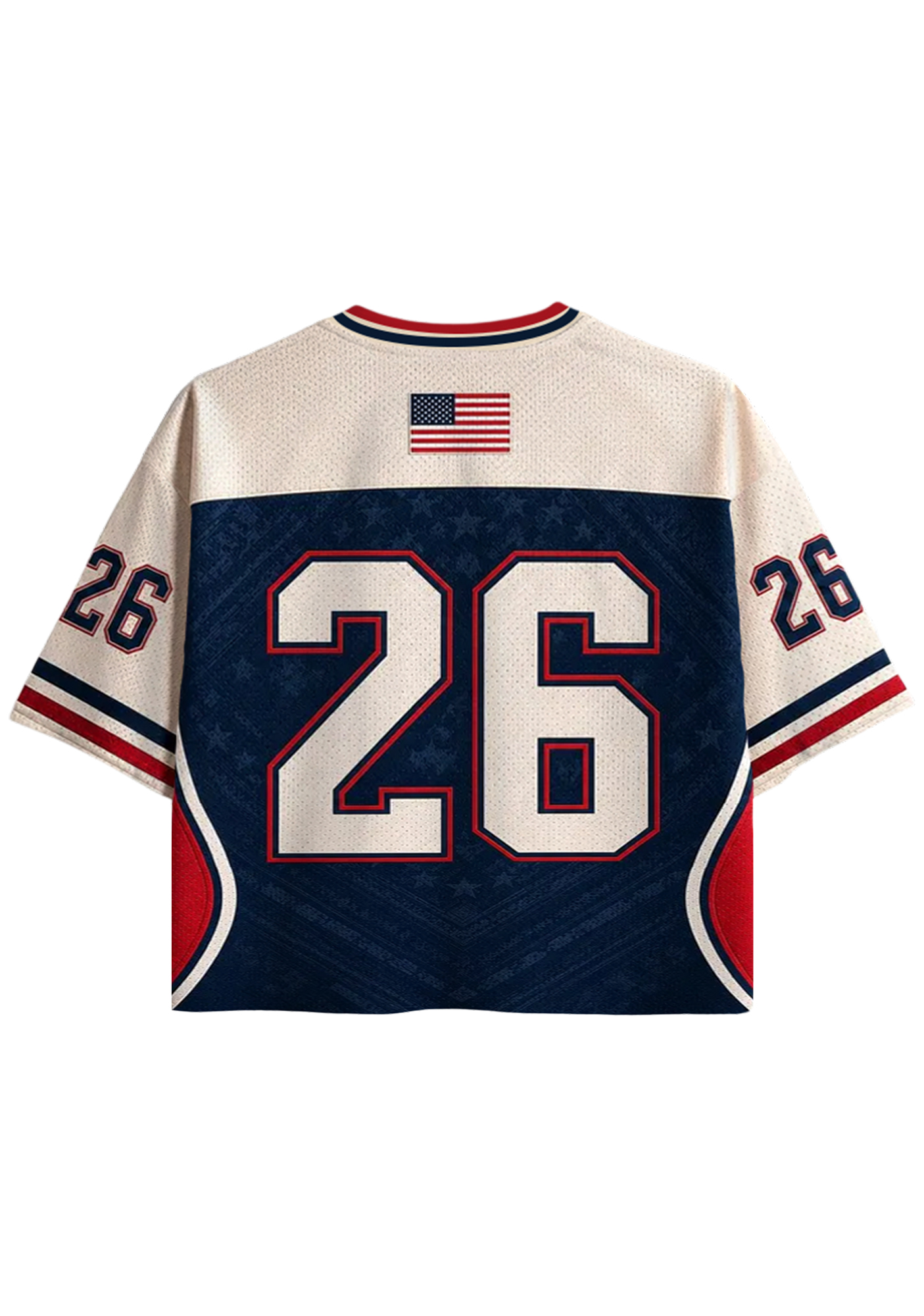 USA National Team 26 Star Cropped Mesh Jersey Shirt