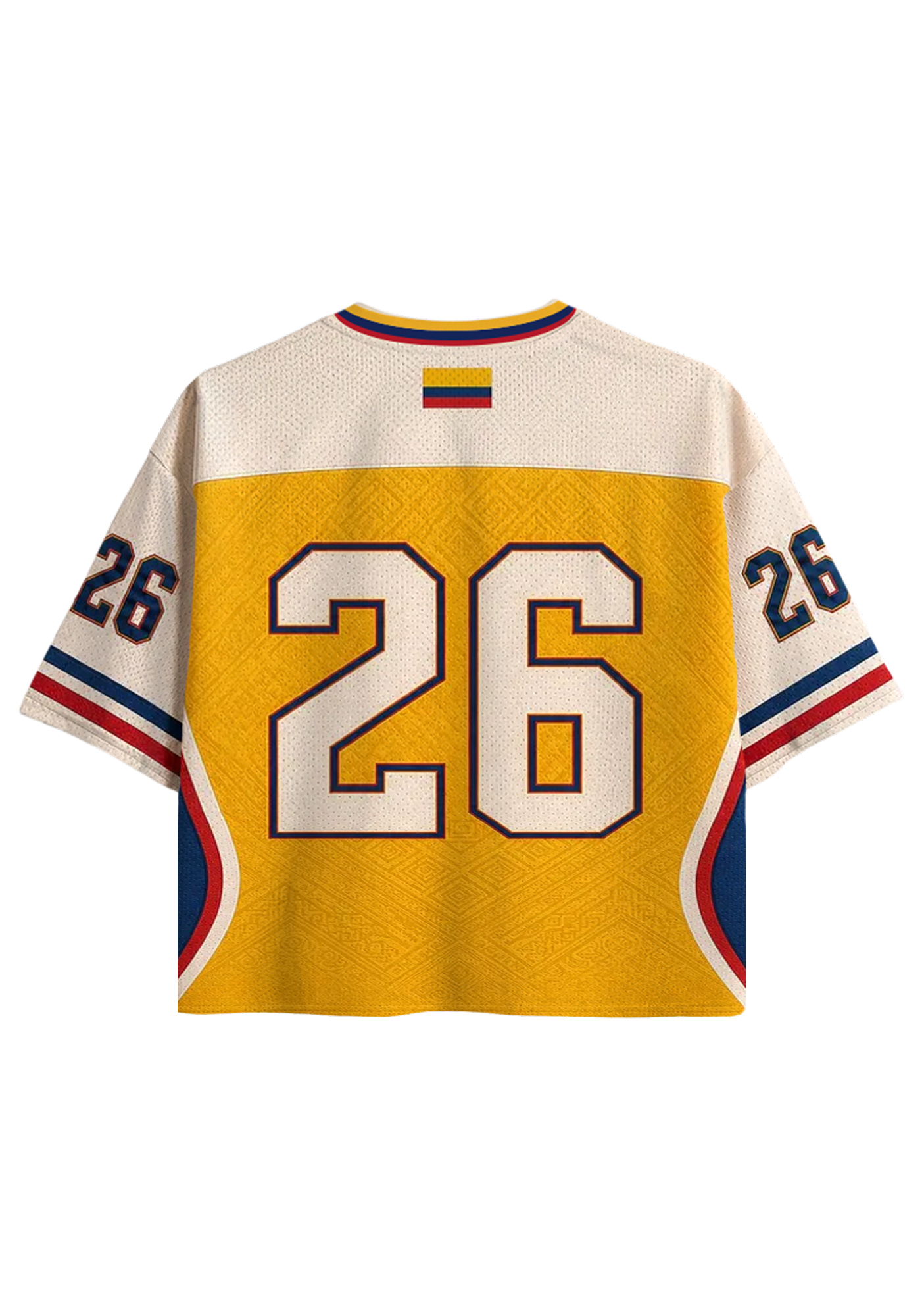 Colombia Cafetero Match 26 Retro Cropped Mesh Jersey Shirt