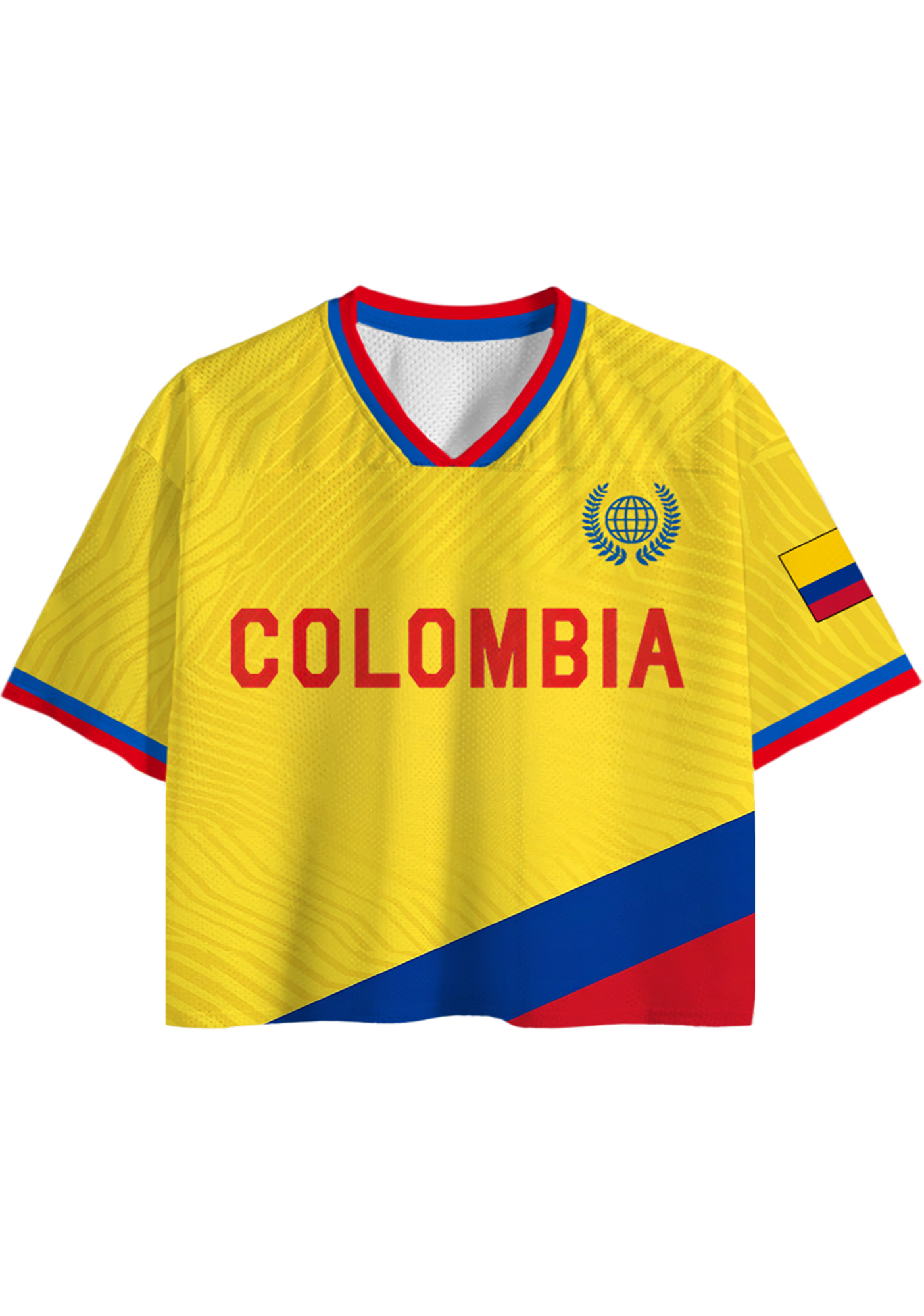 Colombia National Team Fan Cropped Mesh Jersey Shirt