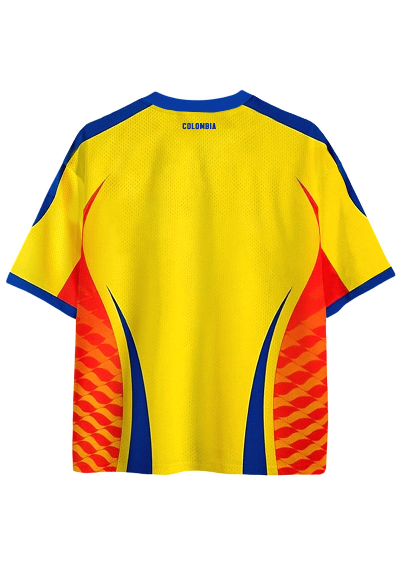 Yellow Blue Colombia National Team Mesh Jersey Shirts