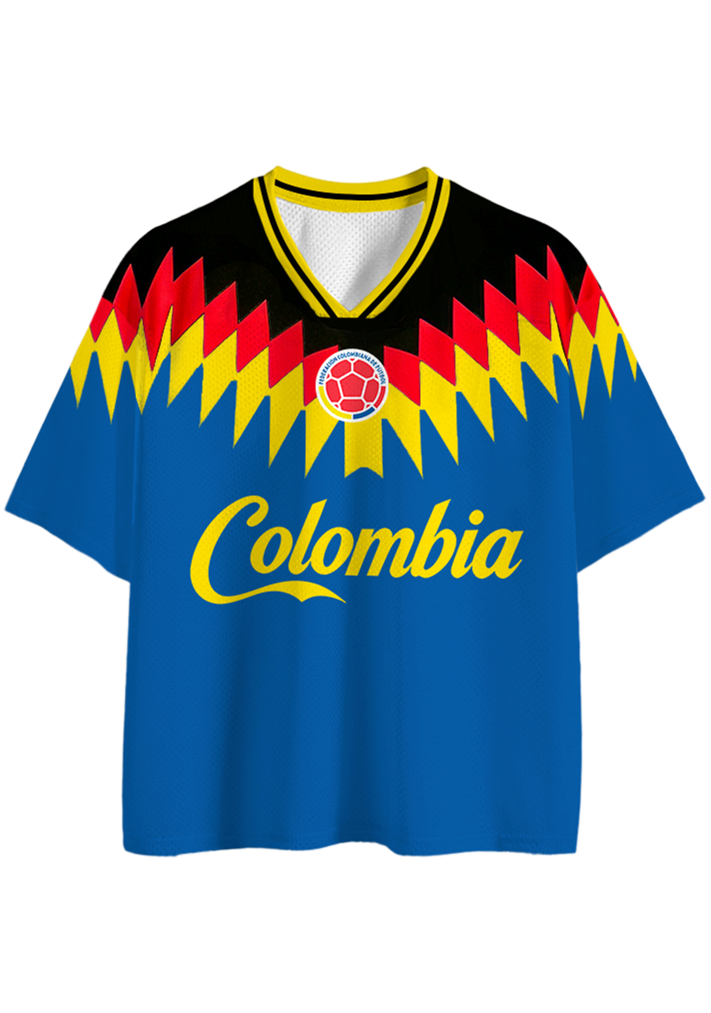 Retro Colombia National Team Mesh Jersey Shirts