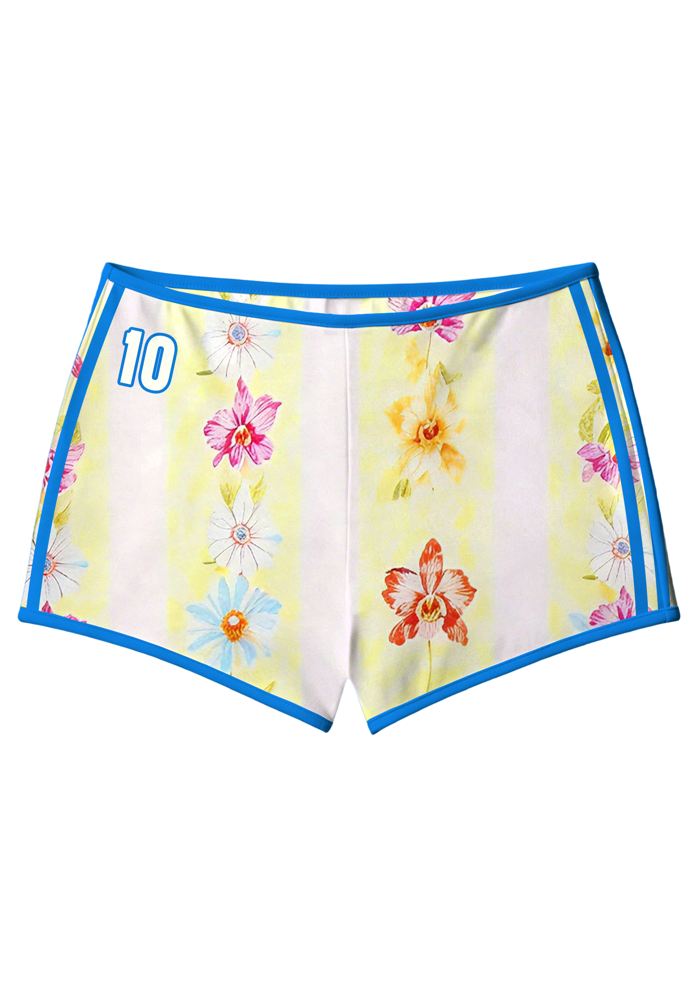Vintage Tropical Hummingbird Orchid Booty Shorts