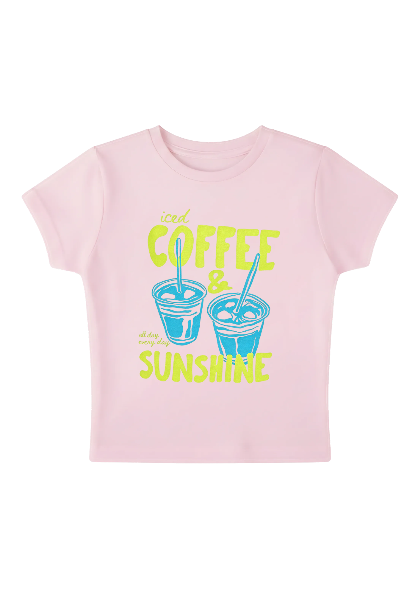 Iced Coffee Sunshine Y2K Baby Tee