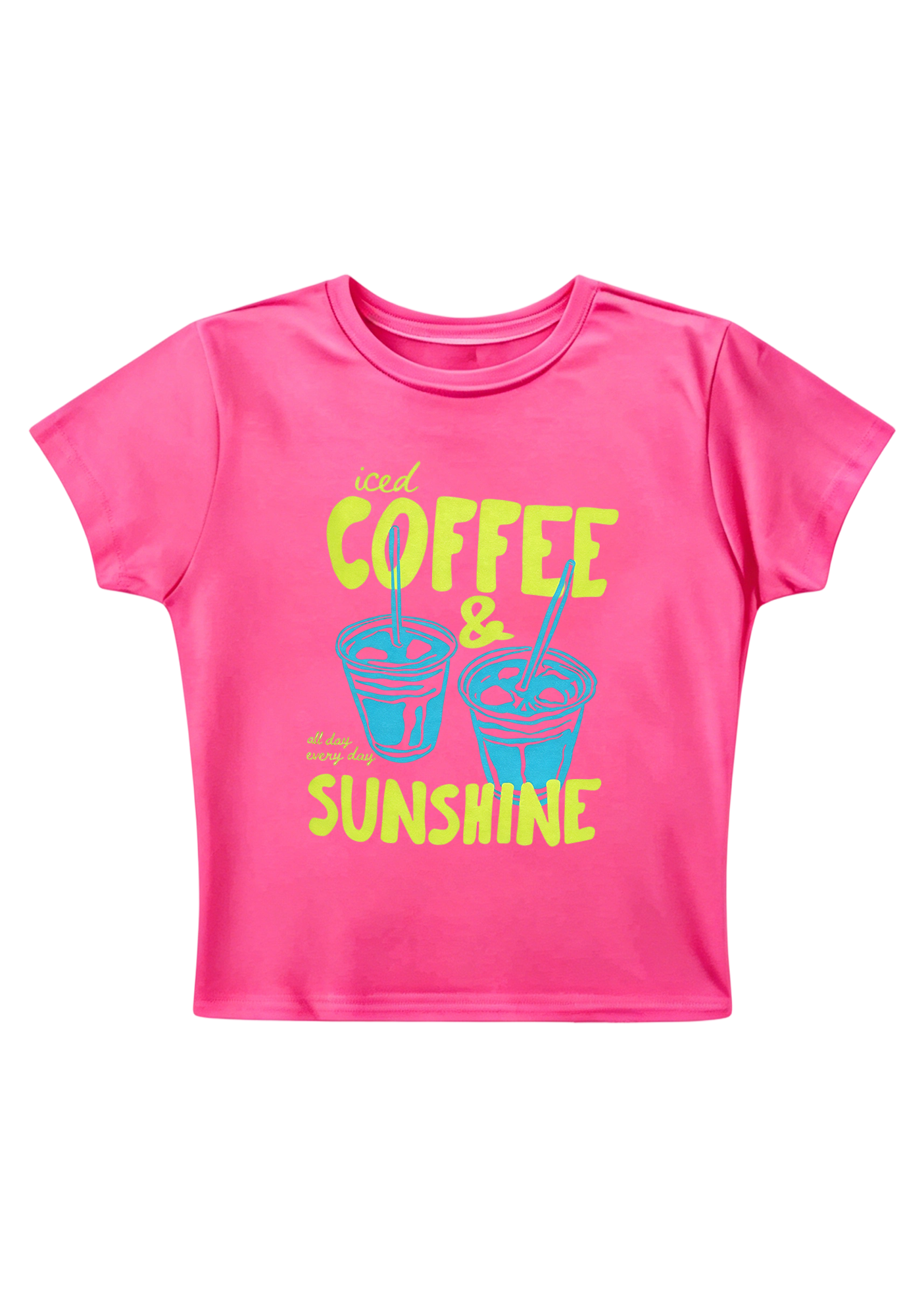 Iced Coffee Sunshine Y2K Baby Tee
