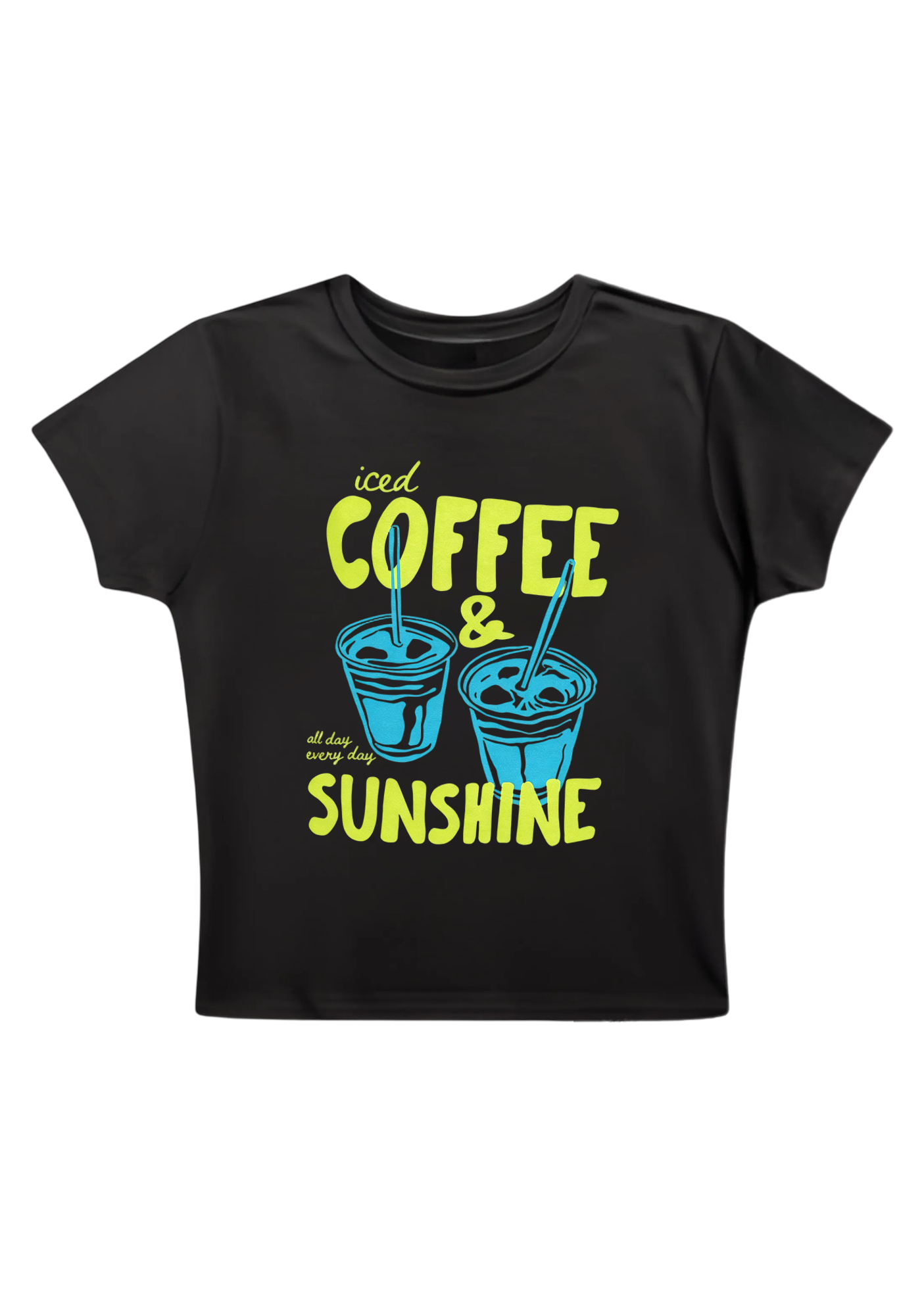 Iced Coffee Sunshine Y2K Baby Tee