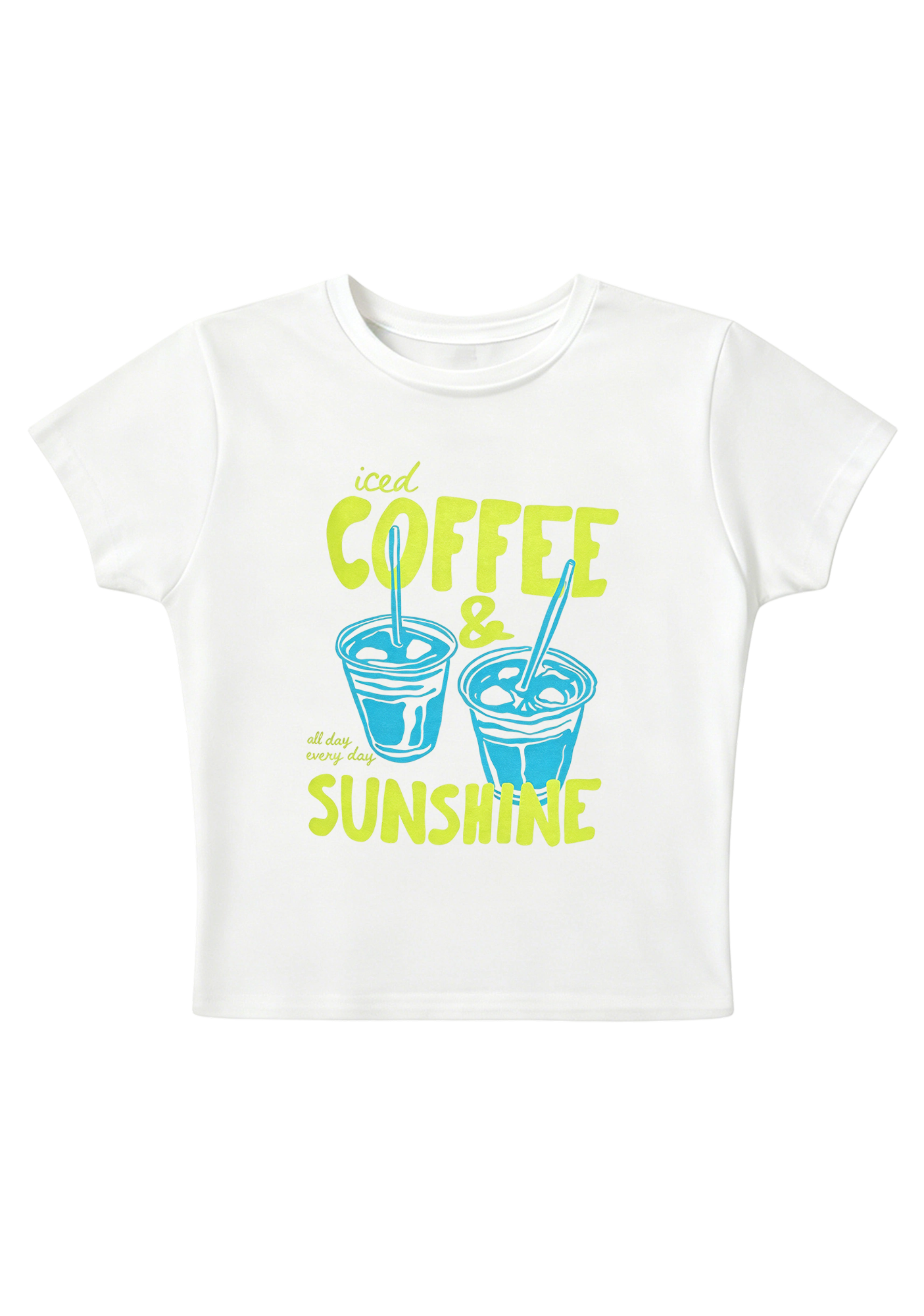 Iced Coffee Sunshine Y2K Baby Tee