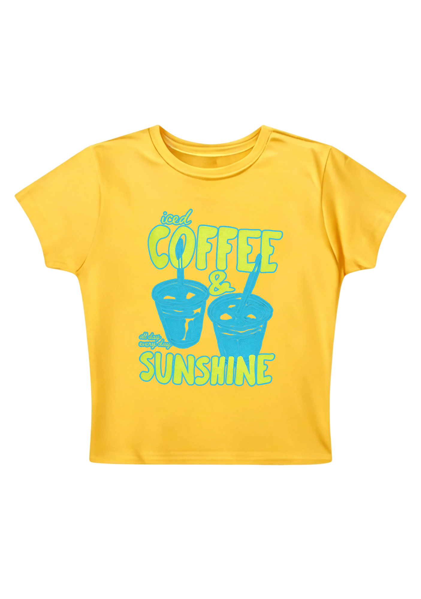 Iced Coffee Sunshine Y2K Baby Tee