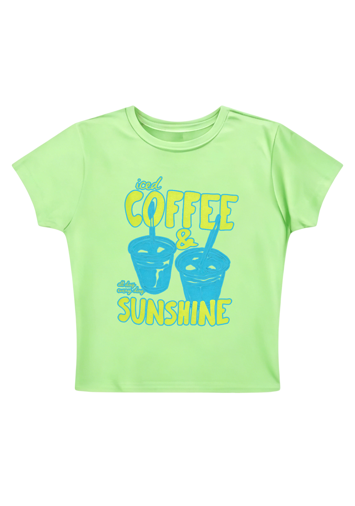 Iced Coffee Sunshine Y2K Baby Tee