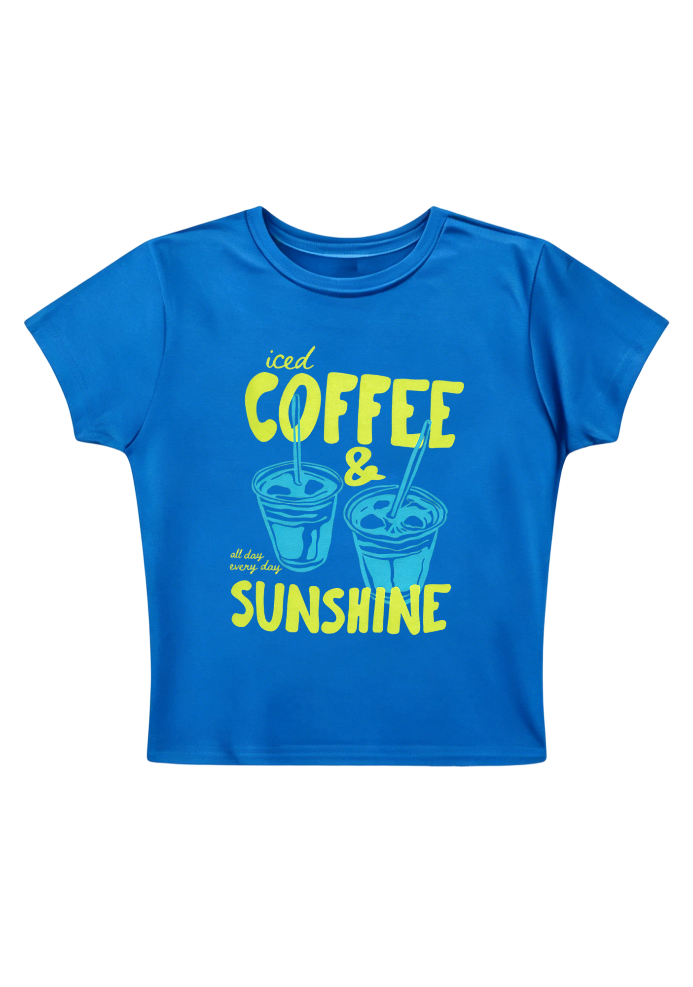 Iced Coffee Sunshine Y2K Baby Tee