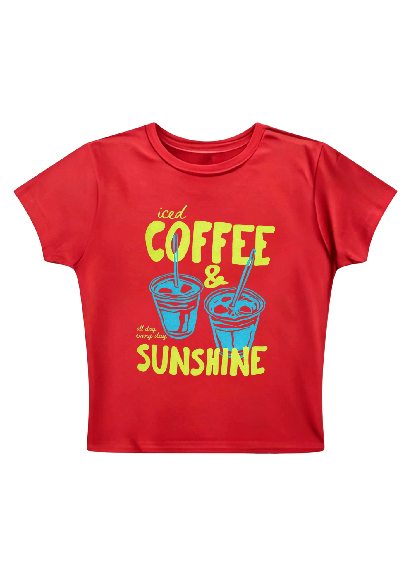 Iced Coffee Sunshine Y2K Baby Tee
