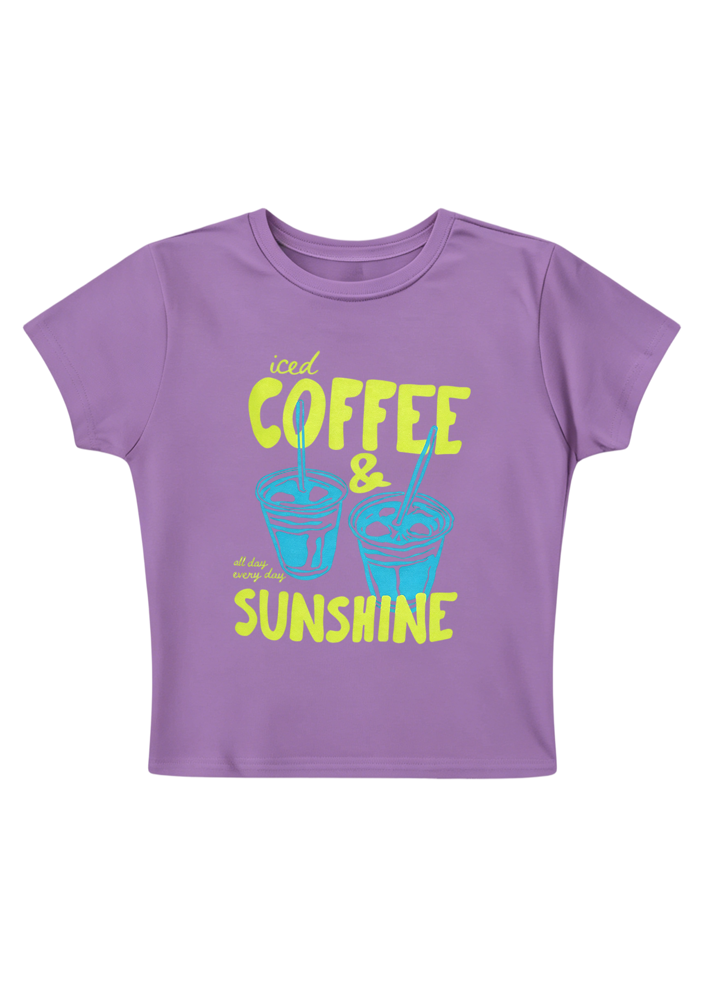 Iced Coffee Sunshine Y2K Baby Tee
