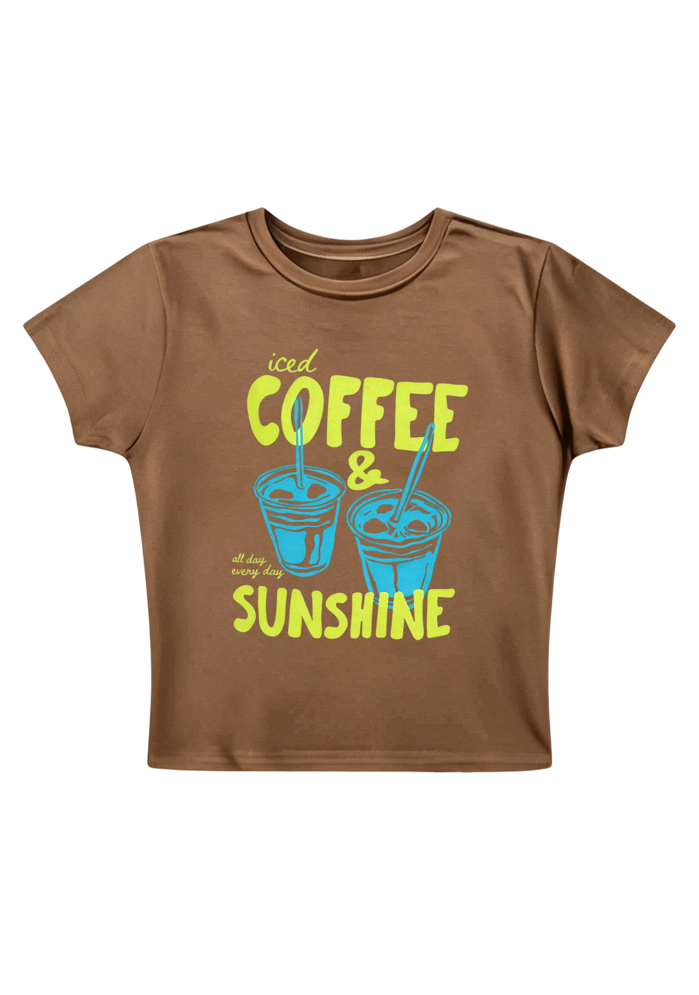 Iced Coffee Sunshine Y2K Baby Tee