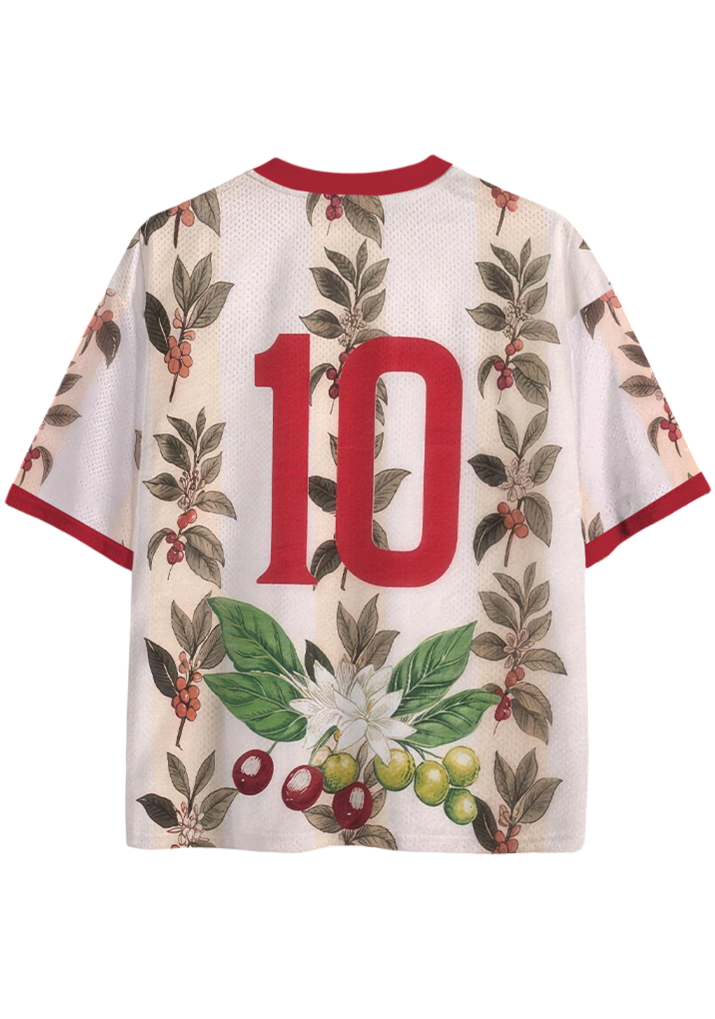 Colombian Coffee Tree Print Mesh Jersey Shirts