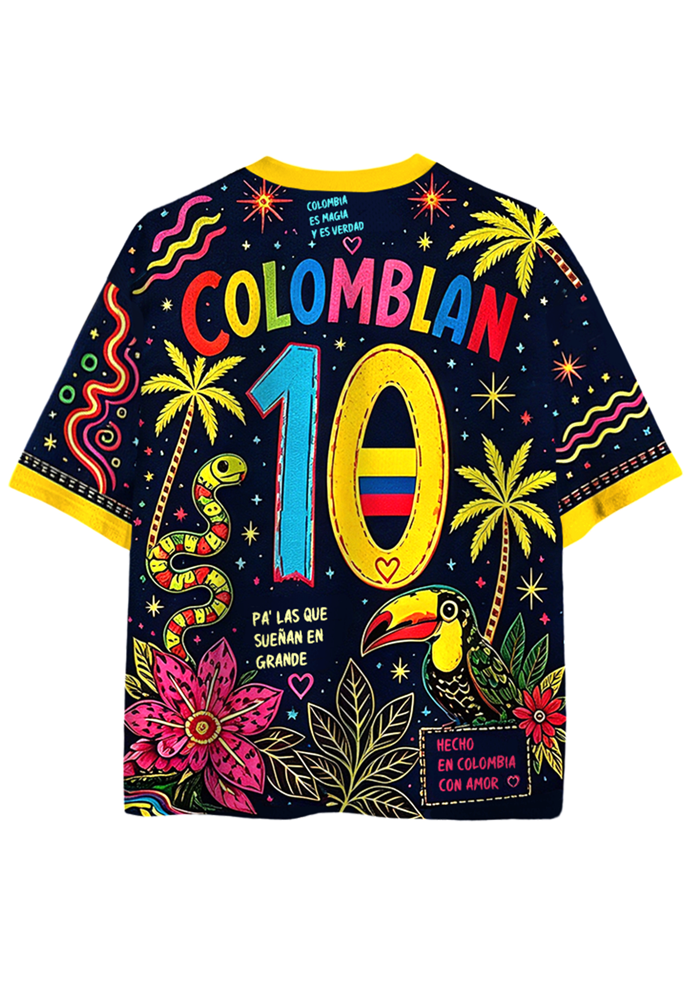 Colorful Colombia Culture Mesh Jersey Shirts