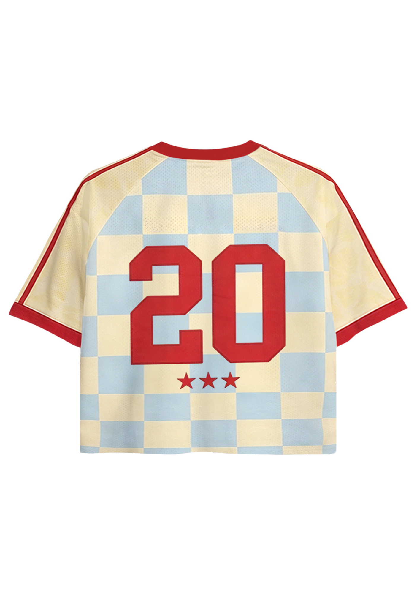 Colombia Checkerboard Cropped Mesh Jersey Shirt