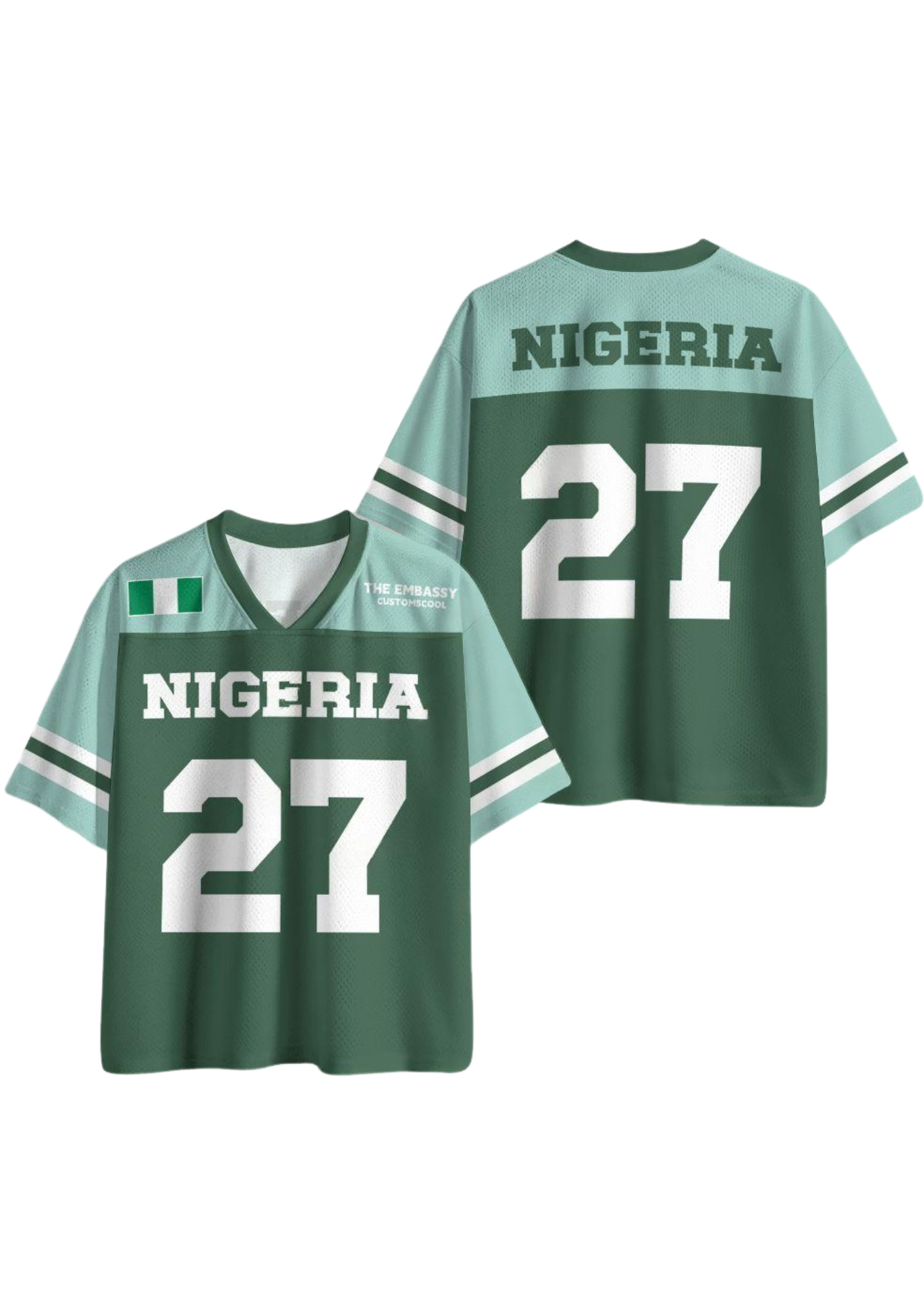 Nigeria Flag #27 Mesh Jersey Shirts